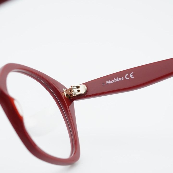 Max Mara Max Mara MM5082 066 Eyeglasses Red 53mm Square Frame Size ONE SIZE - 9 Thumbnail