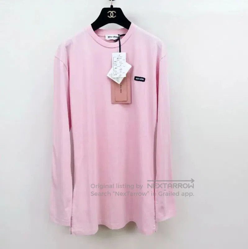 Miu Miu Miu Miu Pink Long Sleeve Sweatshirt . Size XS / US 0-2 / IT 36-38 - 1 Thumbnail