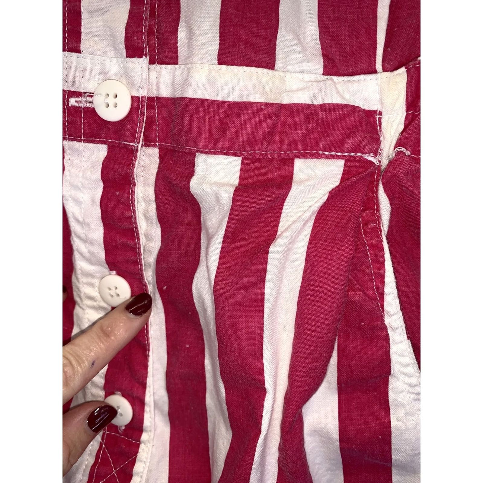 Pinko VINTAGE Pinot Noir Womens Pink White Short Alls Jumper Romper M 1990s 90s Jumper Romper Spots Wear Size M / US 6-8 / IT 42-44 - 4 Thumbnail