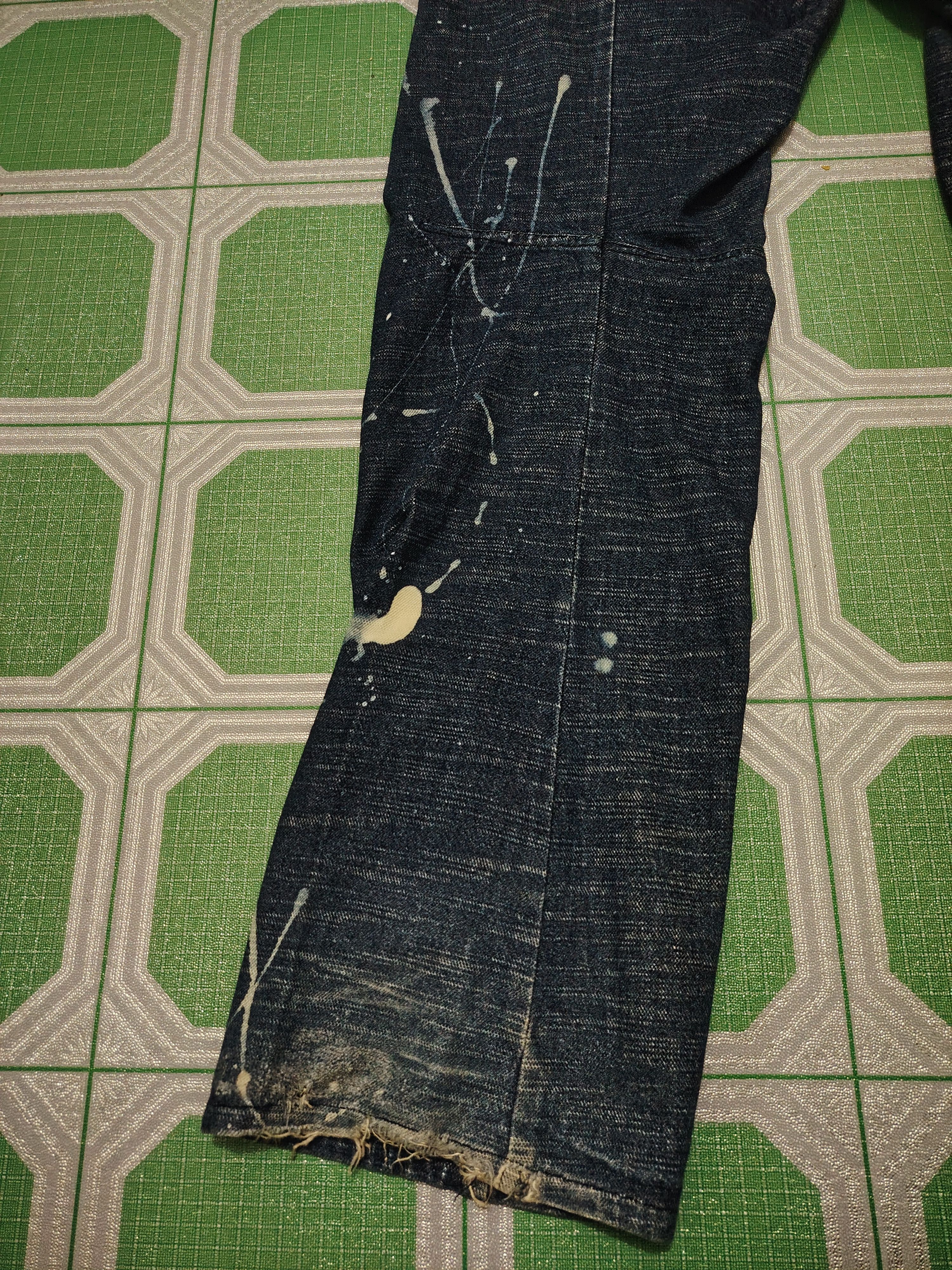 291295=Homme Rare!! 291295=Homme Baggy Pants paint splatter Twisted style Size US 33 - 15 Thumbnail