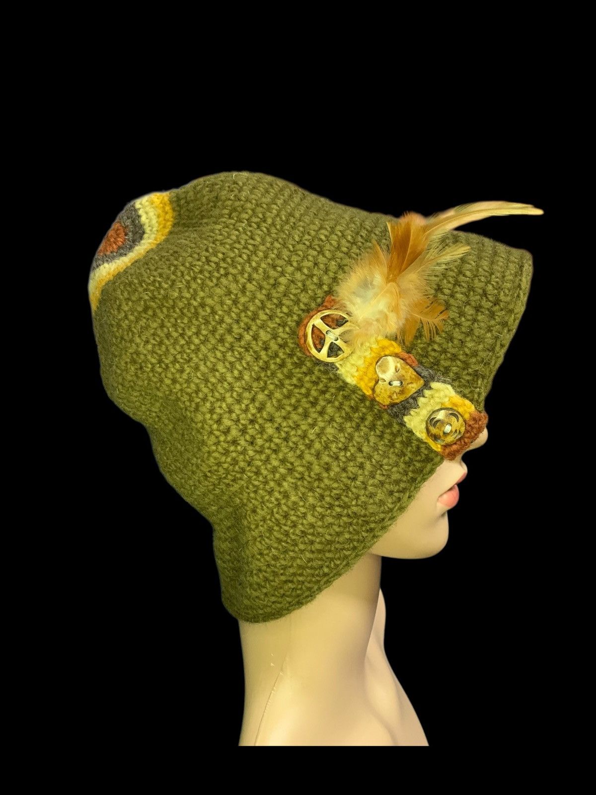 Issey Miyake × Japanese Brand × Vintage Crochet Knitting Big Beanie Hats Rare Design Japanese Style Size ONE SIZE - 2 Thumbnail