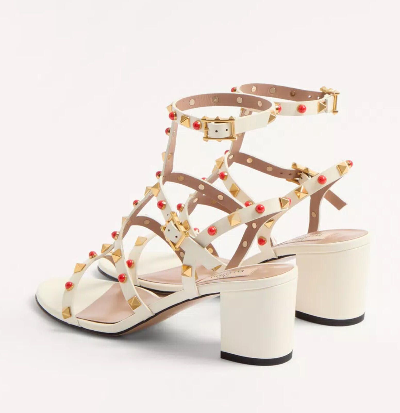 Other Valentino Rockstud Cabochon Stone Sandal Size US 7.5 / IT 37.5 - 4 Thumbnail