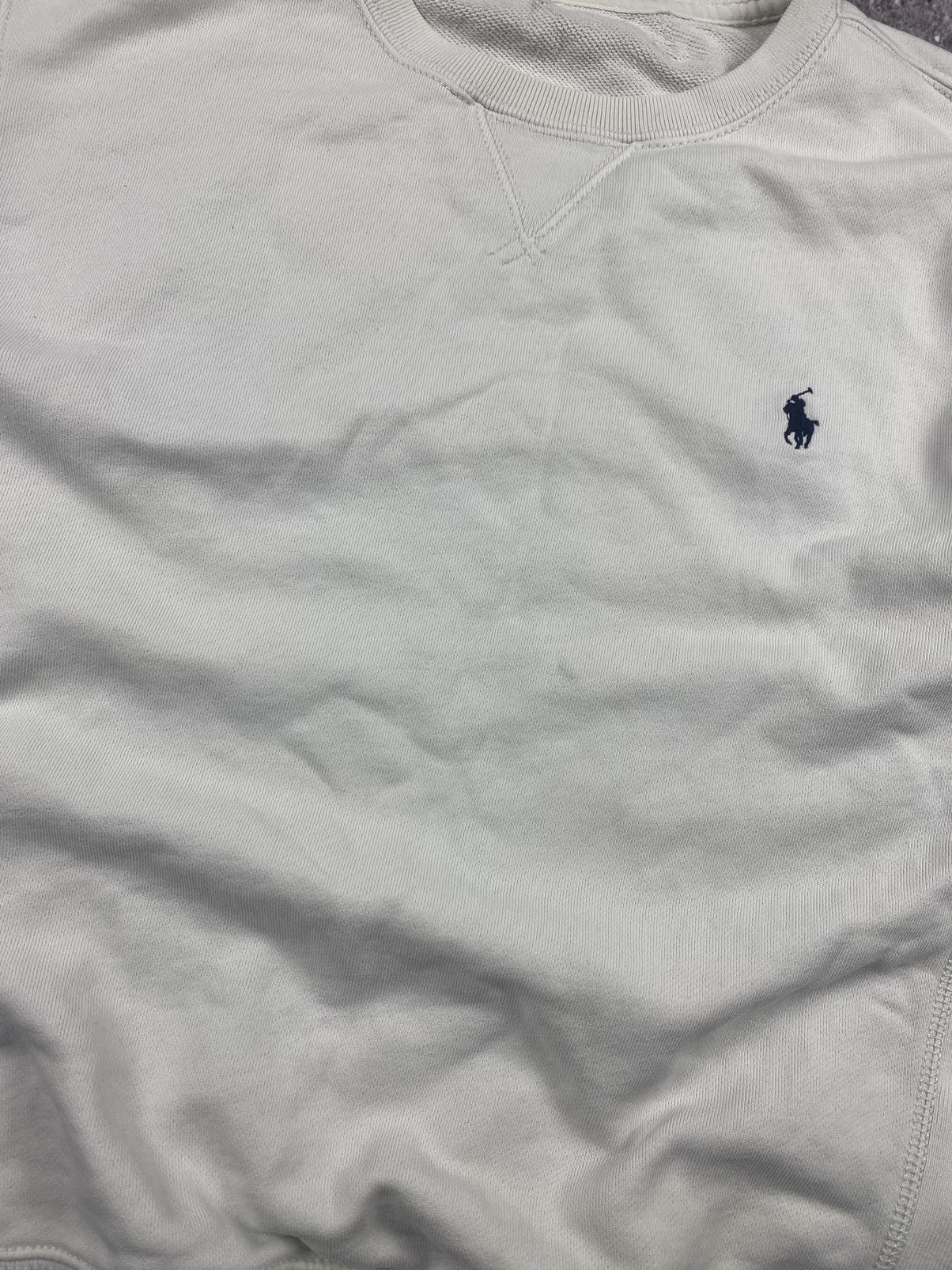 Polo Ralph Lauren × Vintage Polo Ralph Lauren vintage y2k white/cream sweatshirt Size US M / EU 48-50 / 2 - 4 Thumbnail