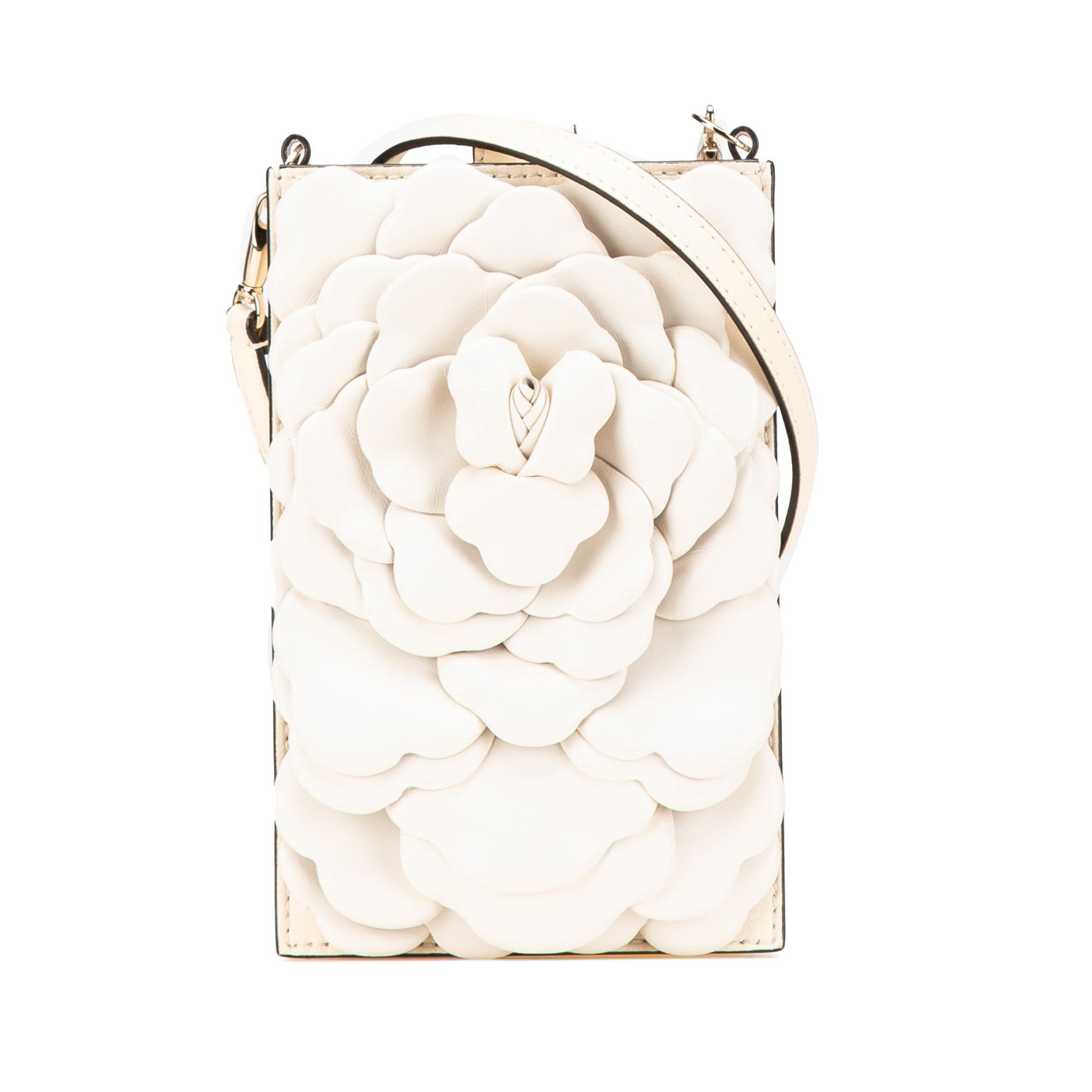 Valentino Nappa Atelier 03 Rose Edition Messenger Bag in White, Women's
