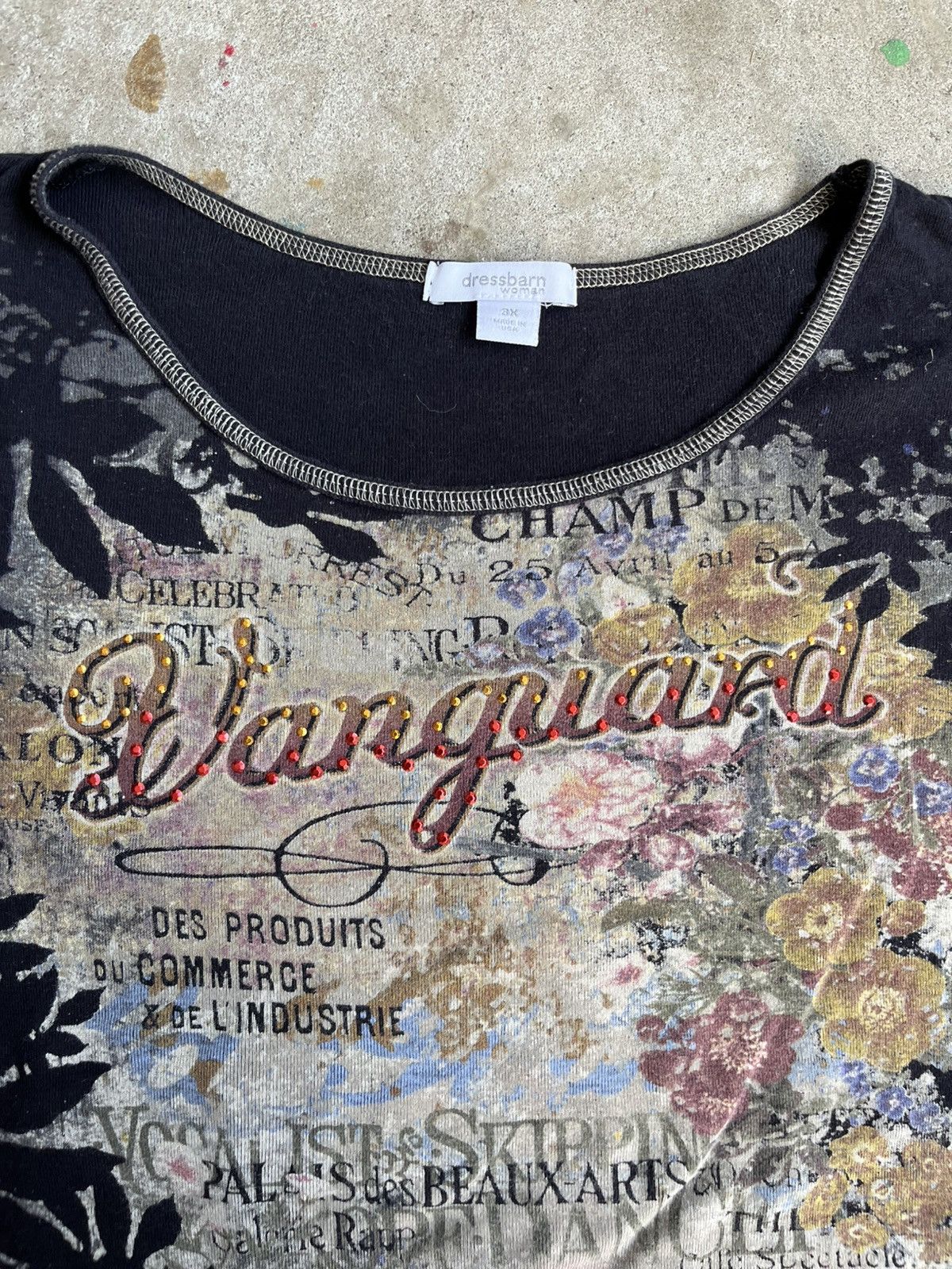 Other Oversized Boxy Y2K Floral Vanguard Tee Size 3XL / US 20-22 - 3 Thumbnail