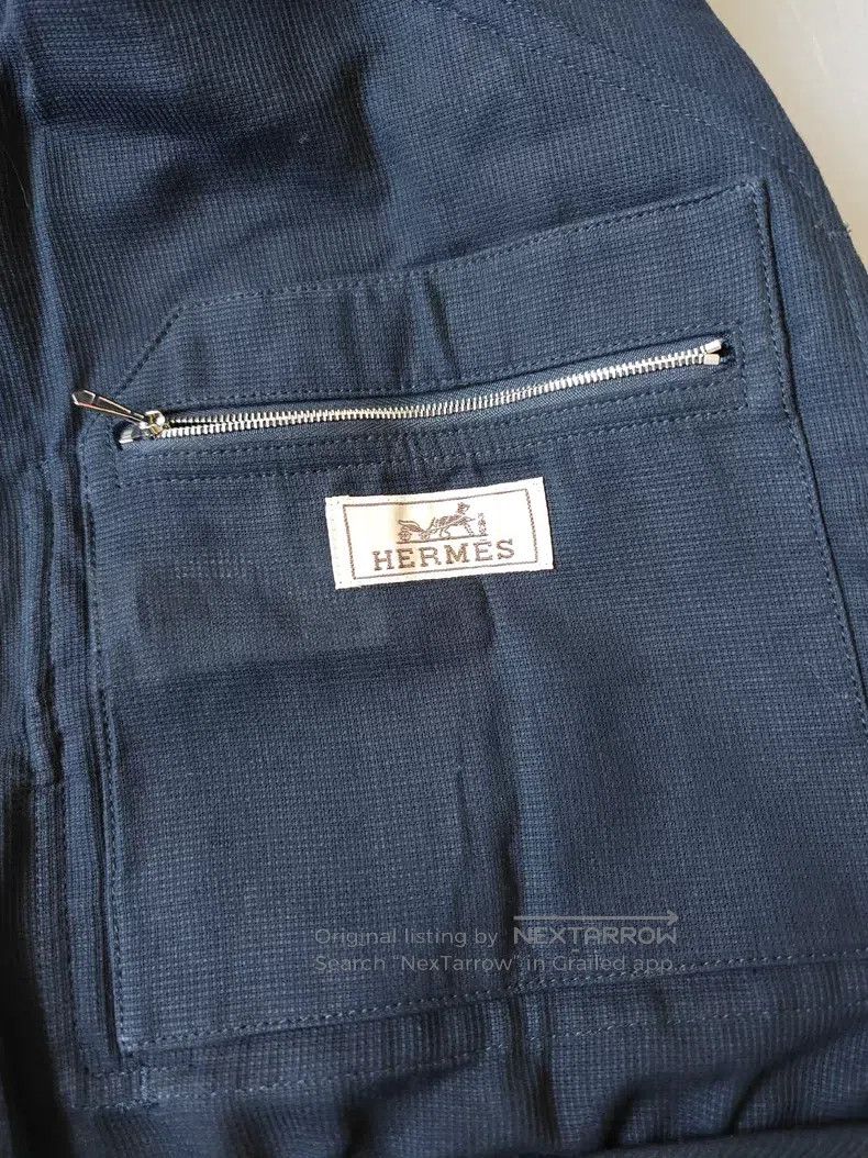 Hermes Hermes Navy Blue Cotton Thin Jacket Size US S / EU 44-46 / 1 - 3 Thumbnail