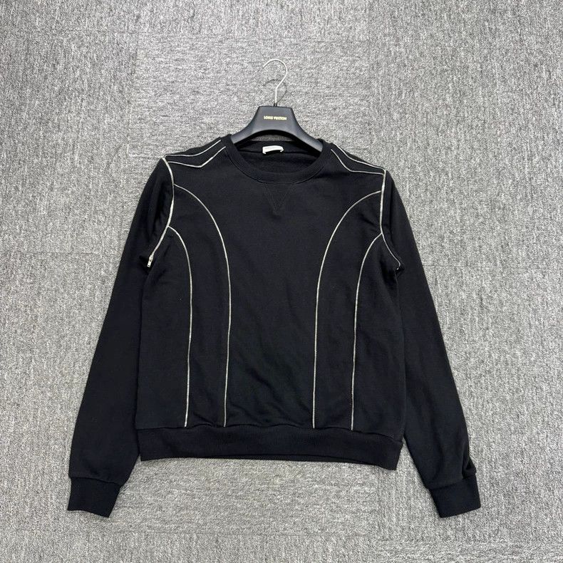 Saint Laurent Paris Black Zip Detail Sweatshirt Size US L / EU 52-54 / 3 - 1 Thumbnail