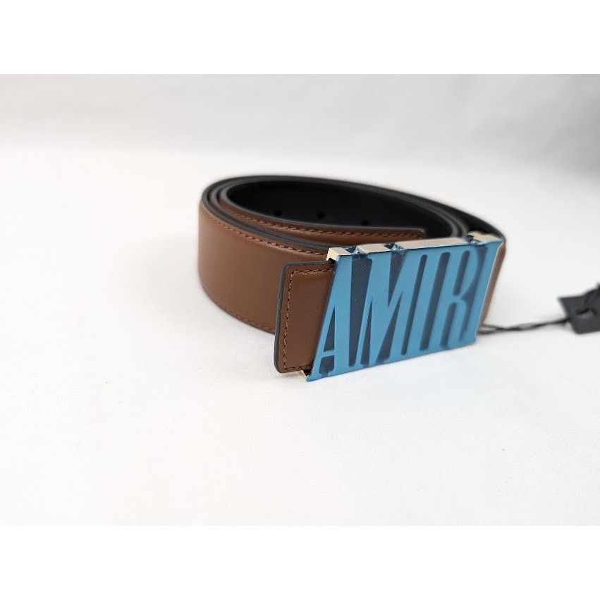 Amiri o1rshd1 Size: 85 / Core 4cm Nappa Belt in Brown Size 32 - 4 Thumbnail