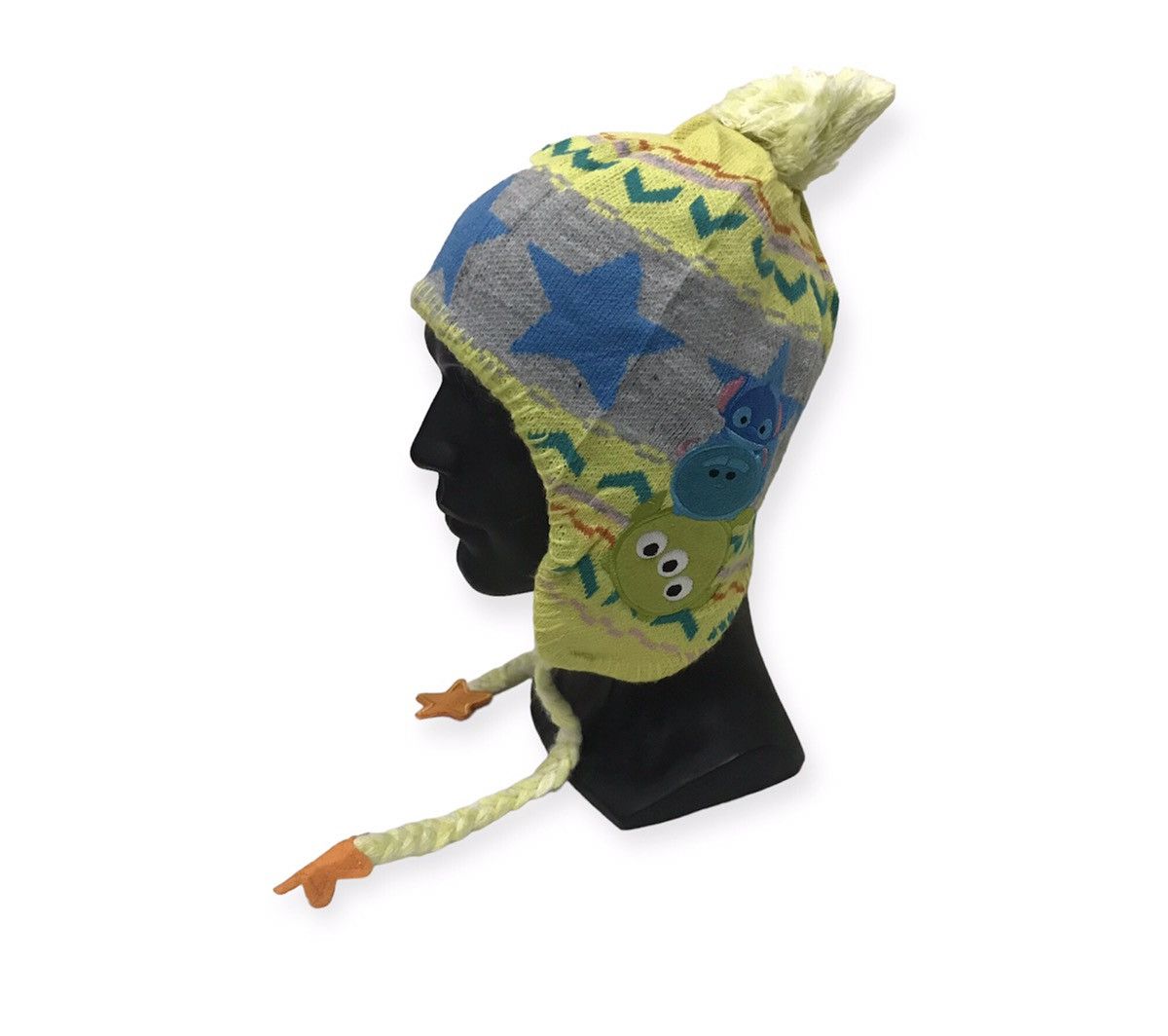image of Cartoon Network x Disney Alien Cartoon Earflap Beanie Hat in Green, Men's