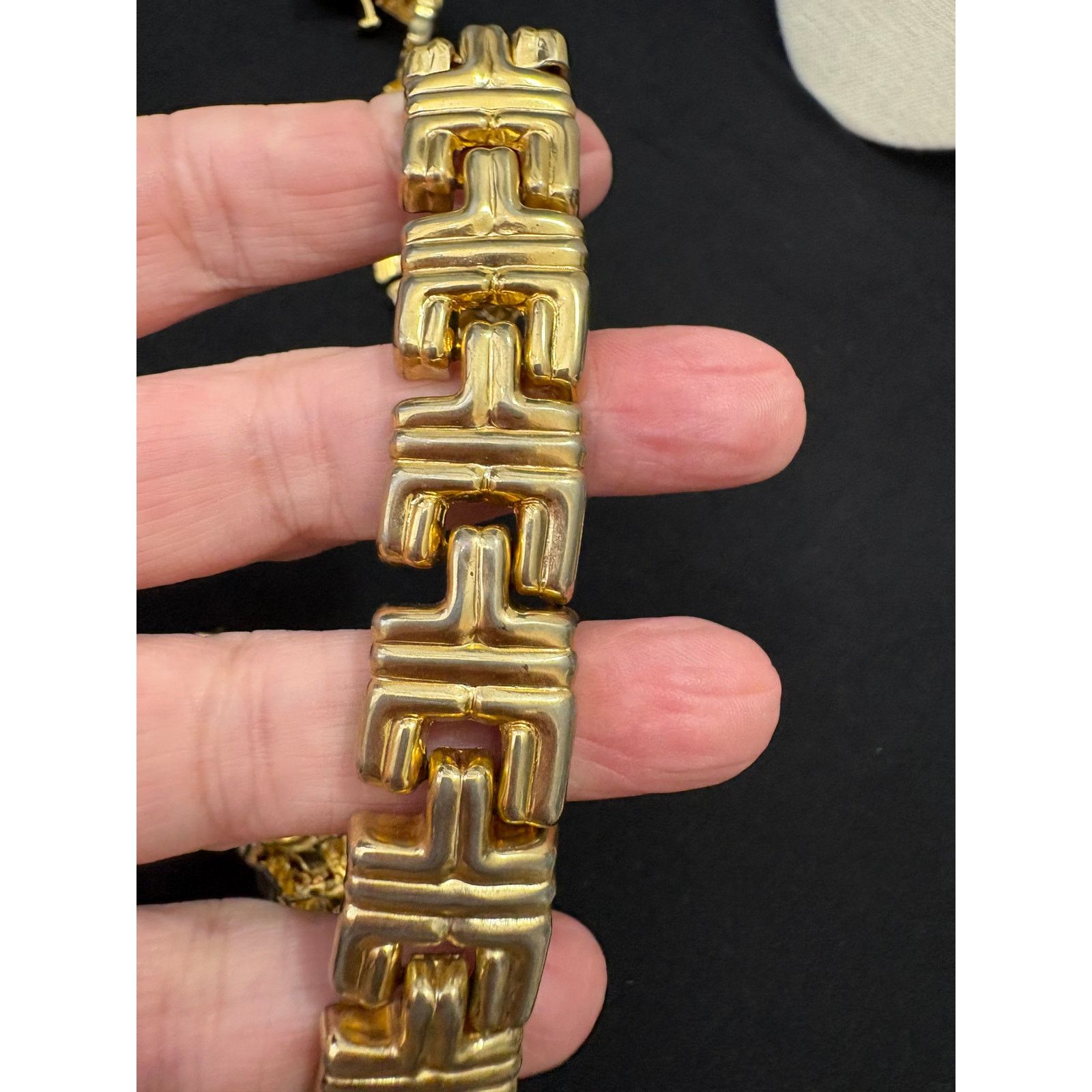 Other Vintage Gold Tone Link Necklace Statement Chunky 18” 90grams Size ONE SIZE - 2 Thumbnail