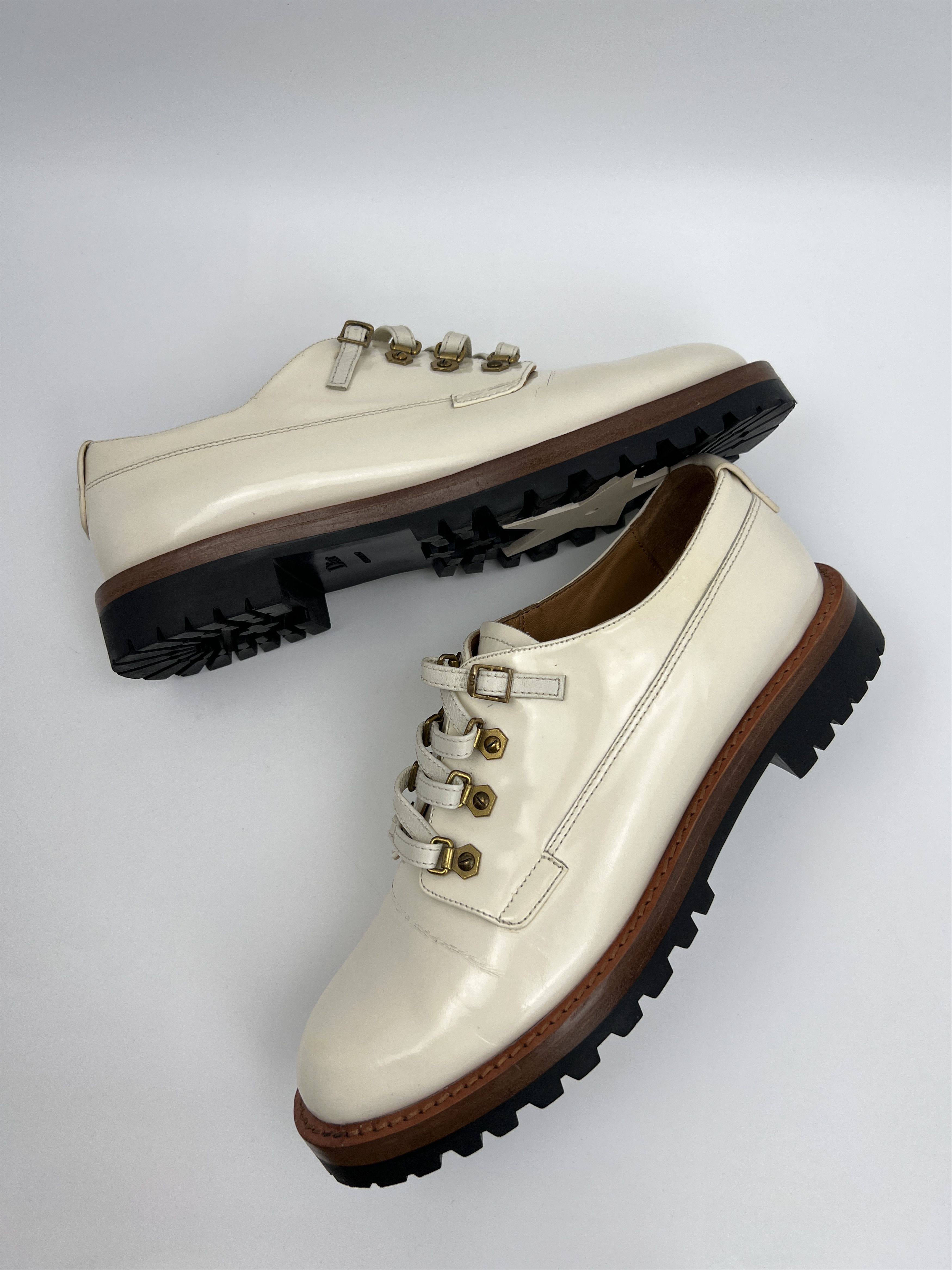 Dior Vintage Christian Dior Heavy Chunky Brogues Patent Leather Size US 9 / IT 39 - 1 Thumbnail