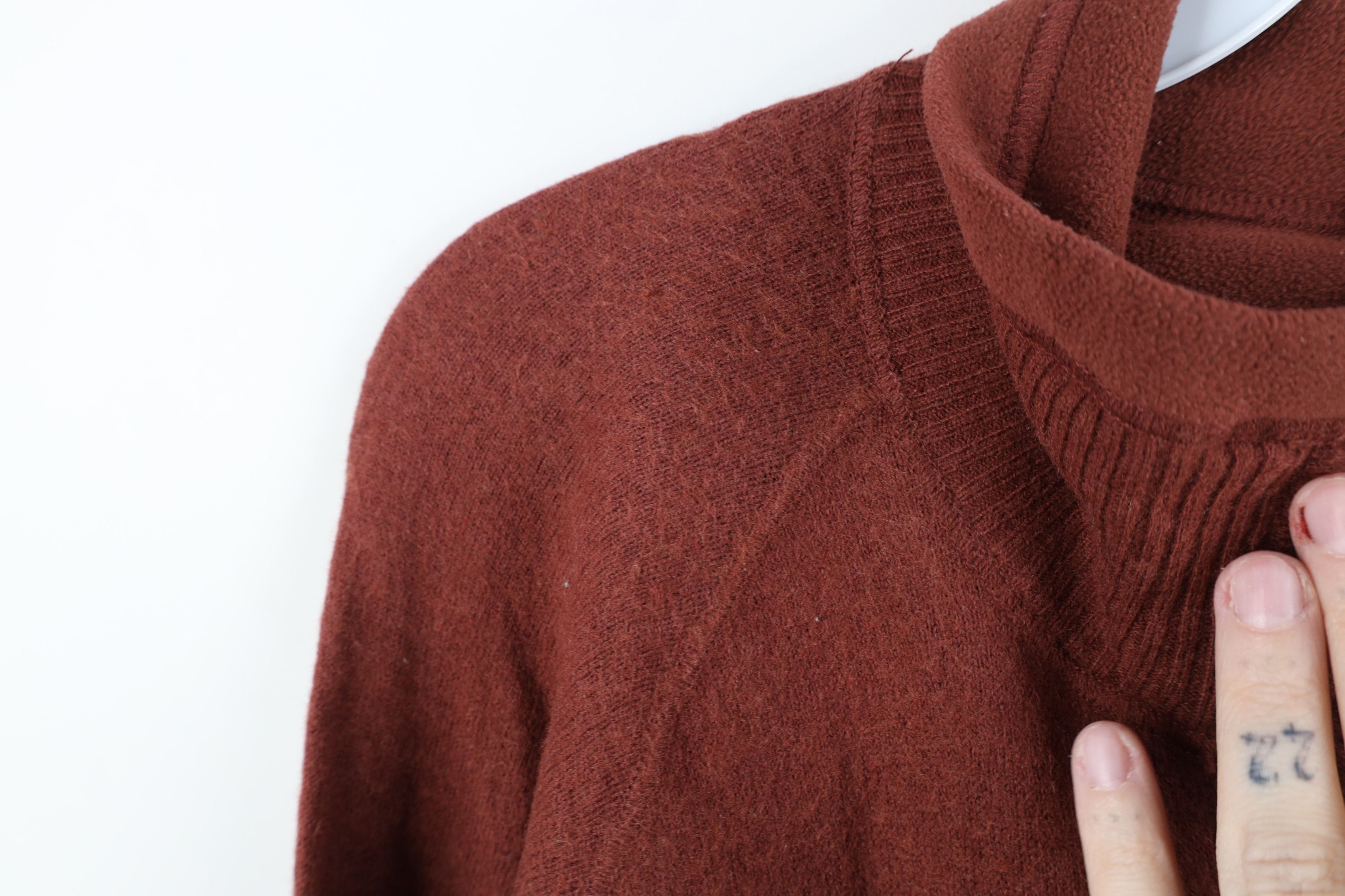 The North Face Vintage The North Face Wool Blend Knit Half Zip Sweater Red Size US M / EU 48-50 / 2 - 9 Thumbnail