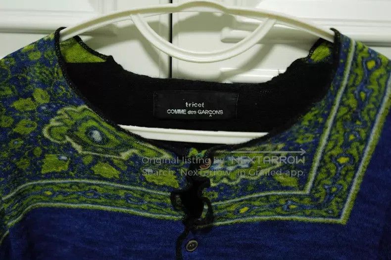 Comme des Garcons Comme Des Garcons size F Knit sweater with blue green flor Size XS / US 0-2 / IT 36-38 - 3 Thumbnail