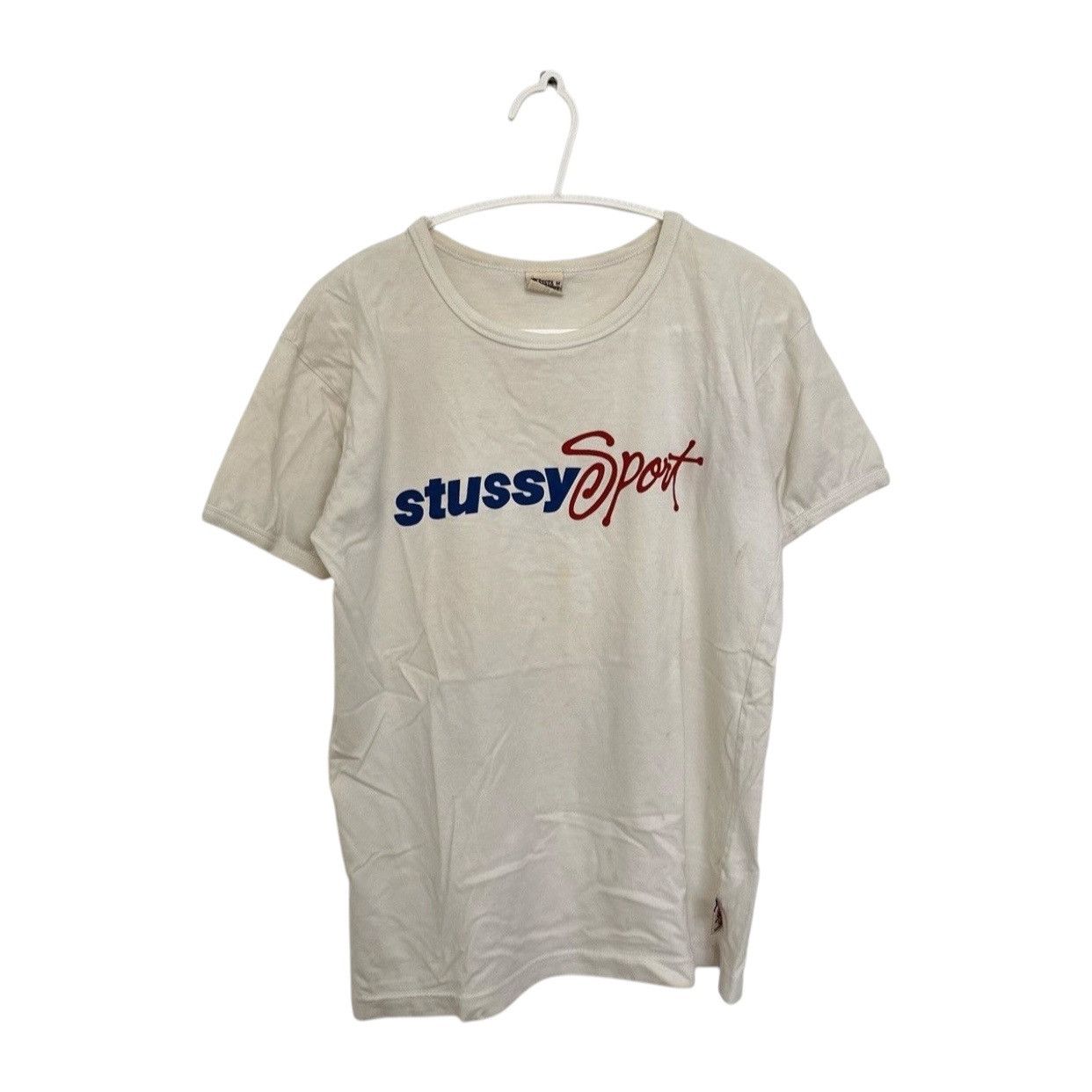Stussy Rare Vintage Stussy Sport Script Logo Tee - White Size M / US 6-8 / IT 42-44 - 1 Thumbnail
