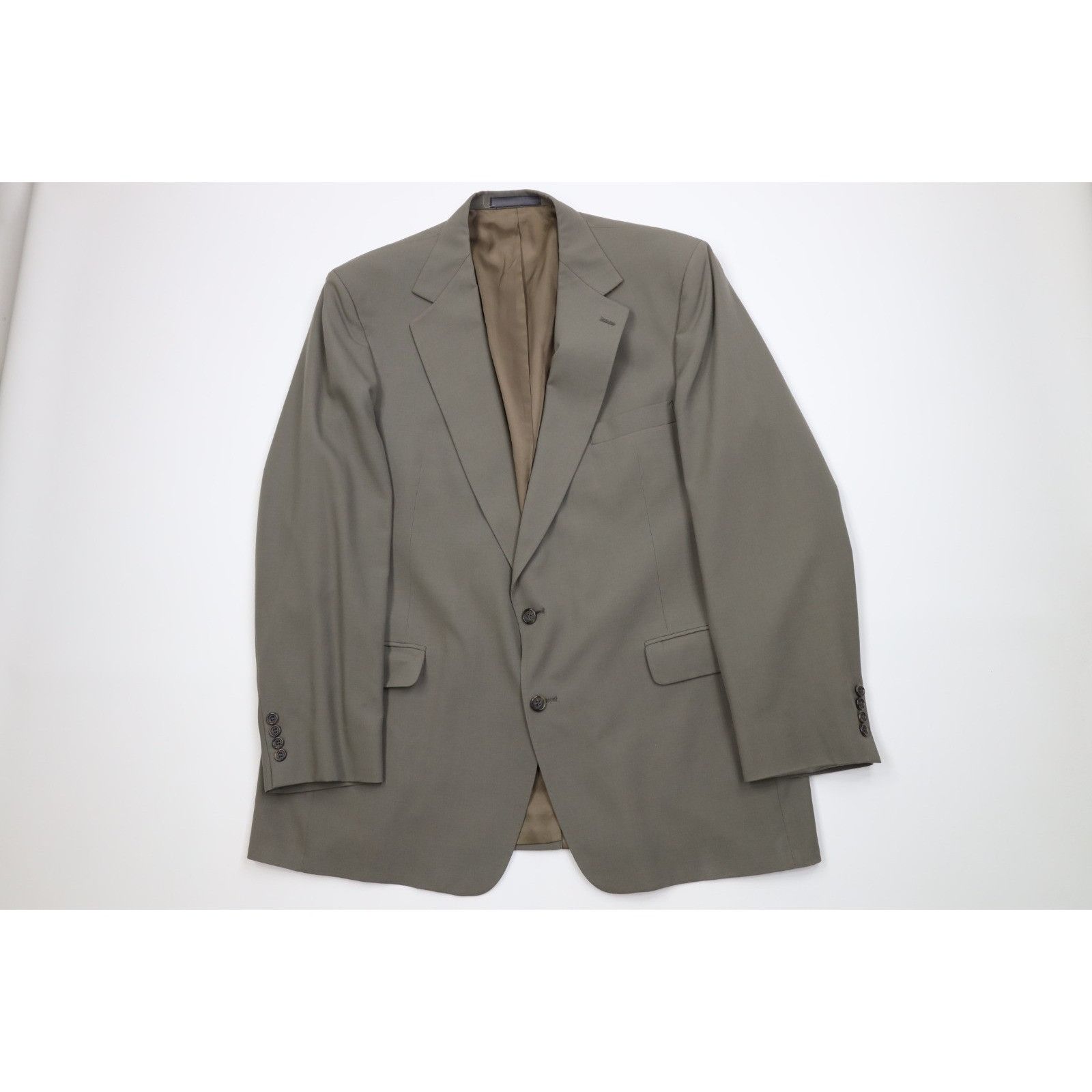 Vintage Vintage 90s Streetwear 2 Piece Wool Suit Wedding Green Size 48L - 2 Thumbnail