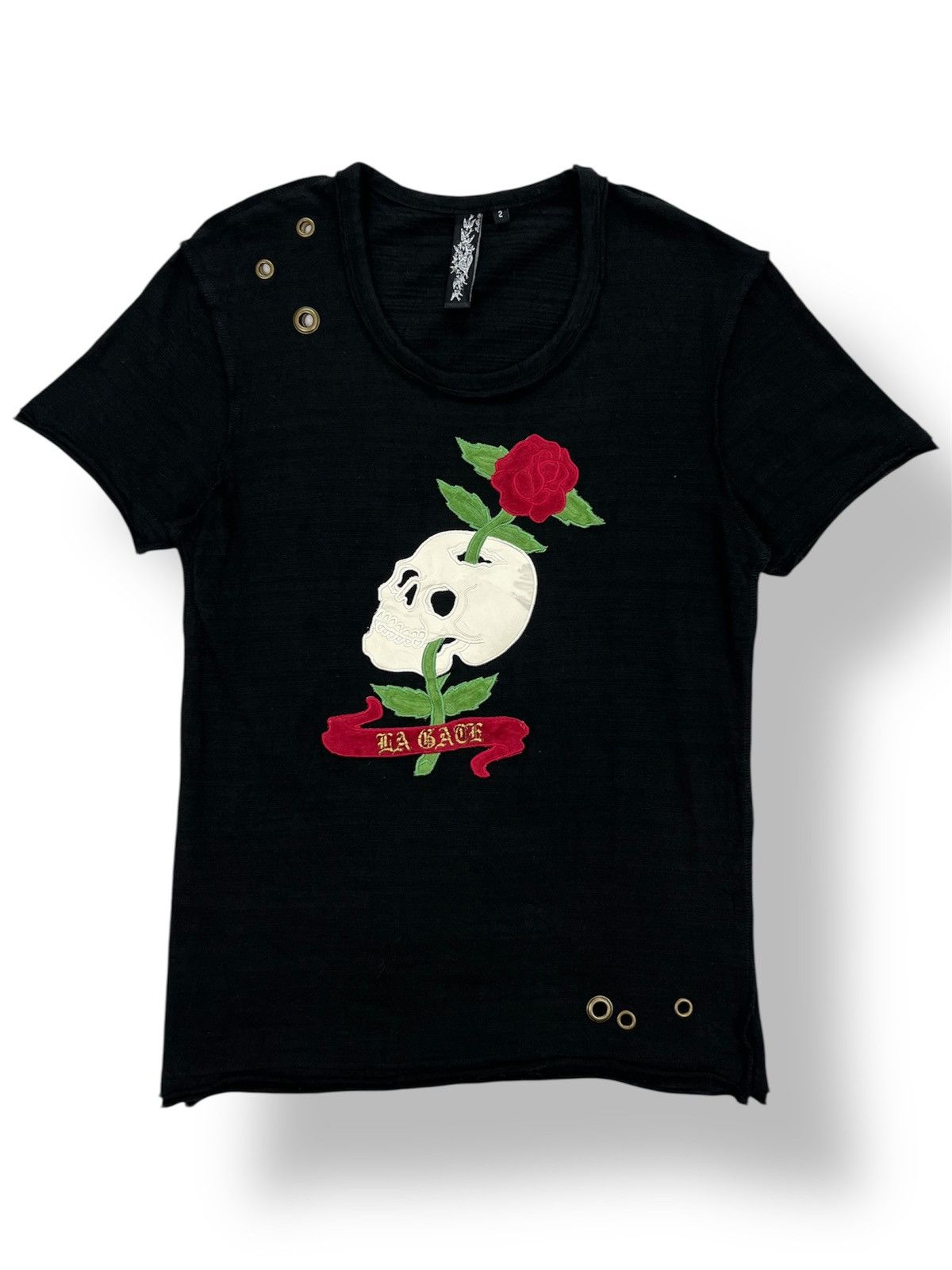 Japanese Brand La Gate Deconstructed Studded Tshirt Size S / US 4 / IT 40 - 1 Thumbnail