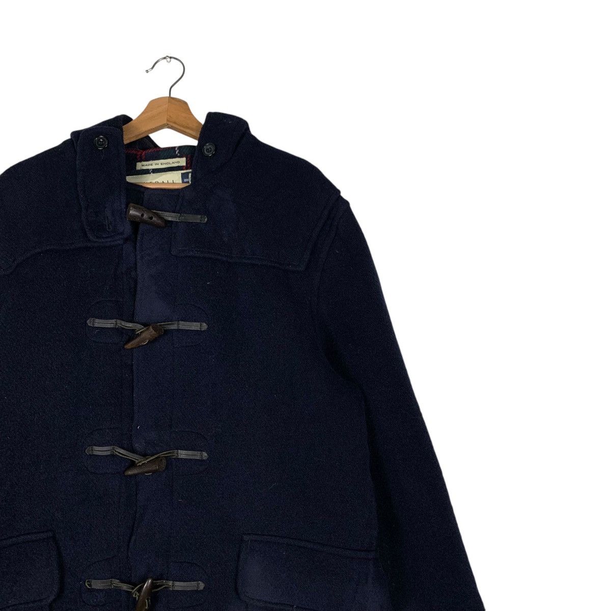 Gloverall GLOVERALL Tartan Lined Hooded Wool Long Coat #1356-C61 Size US M / EU 48-50 / 2 - 5 Thumbnail