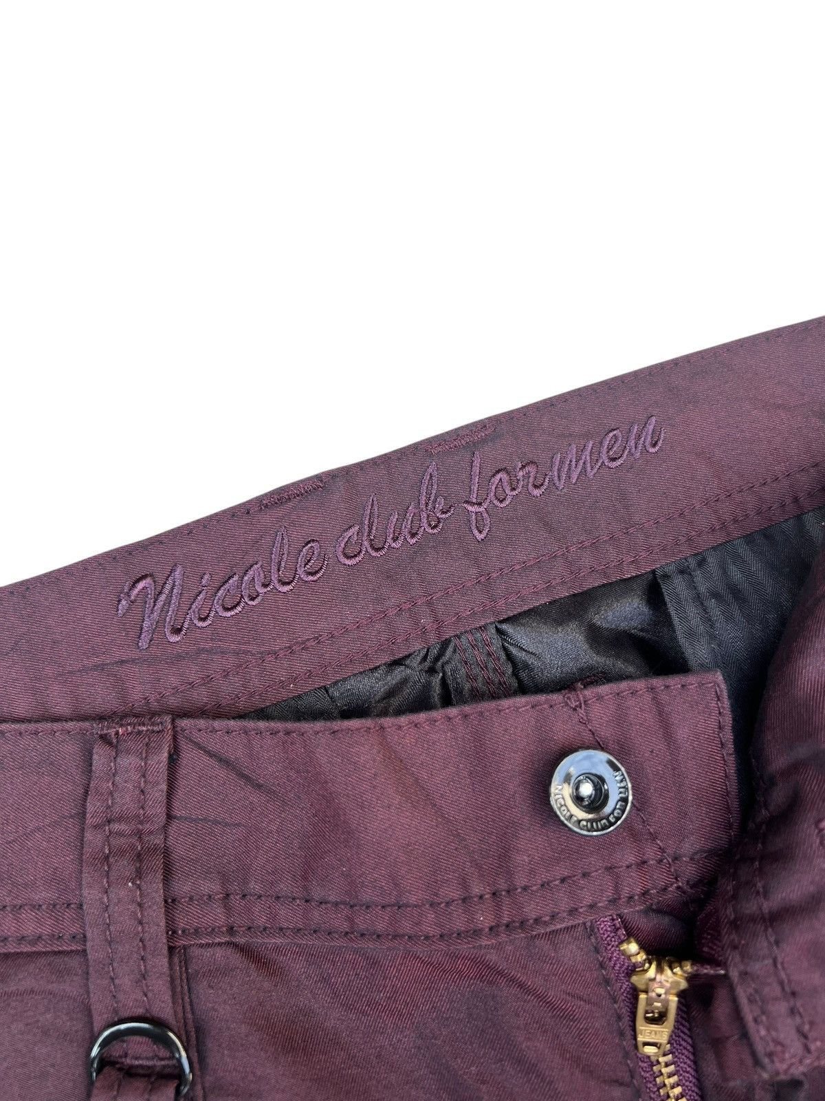 Nicole Club Nicole Club Japan Dark Maroon Cargo Flare Trouser Pant Size US 30 / EU 46 - 7 Thumbnail