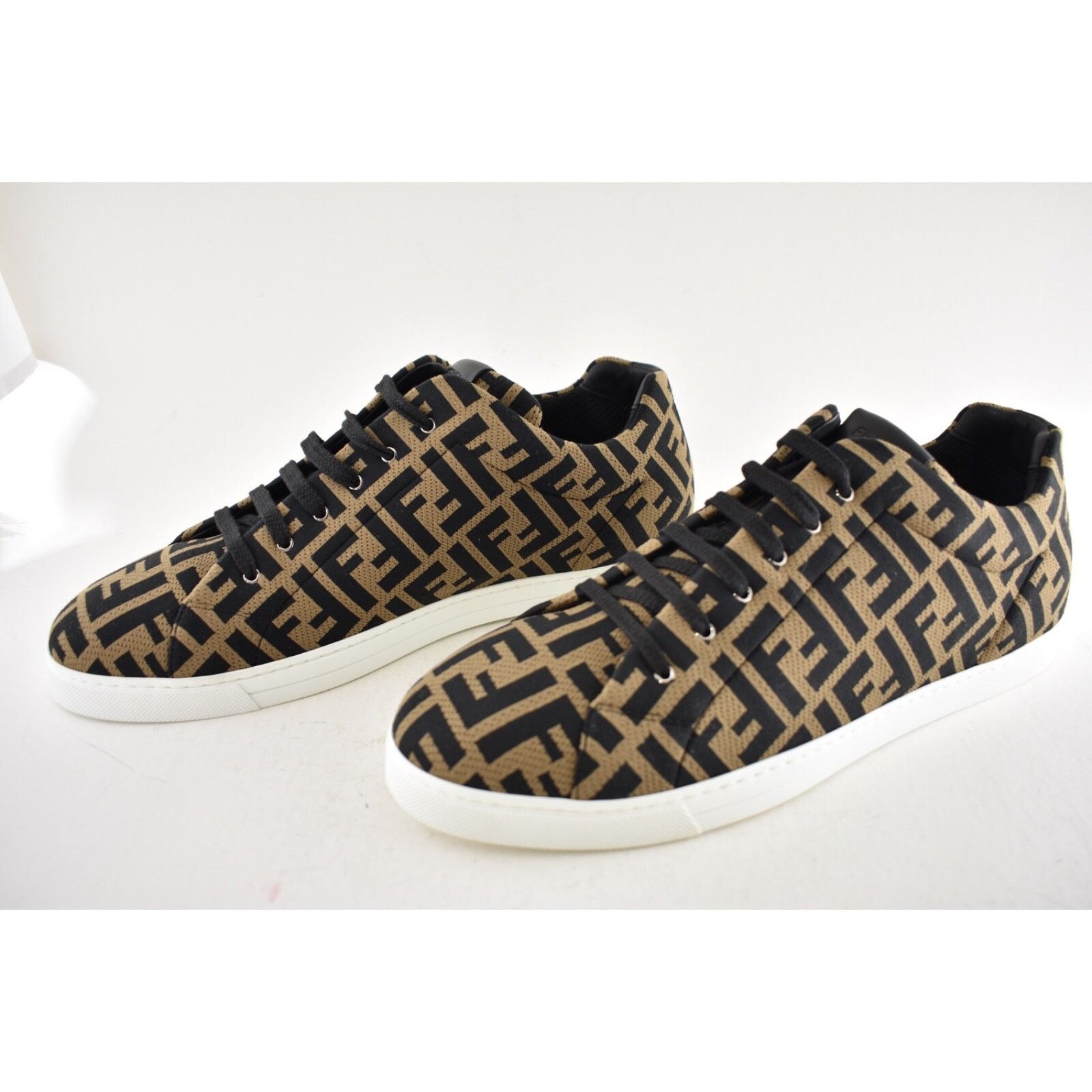 Fendi Fendi Forever Allover Logo Monogram Tabacco Brown Black Size US 13 / EU 46 - 12 Thumbnail