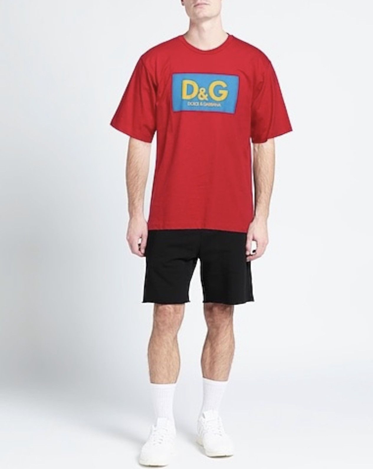 Dolce & Gabbana Dolce & Gabbana Color Block Logo T-Shirt – Size 56 Size US XL / EU 56 / 4 - 2 Thumbnail