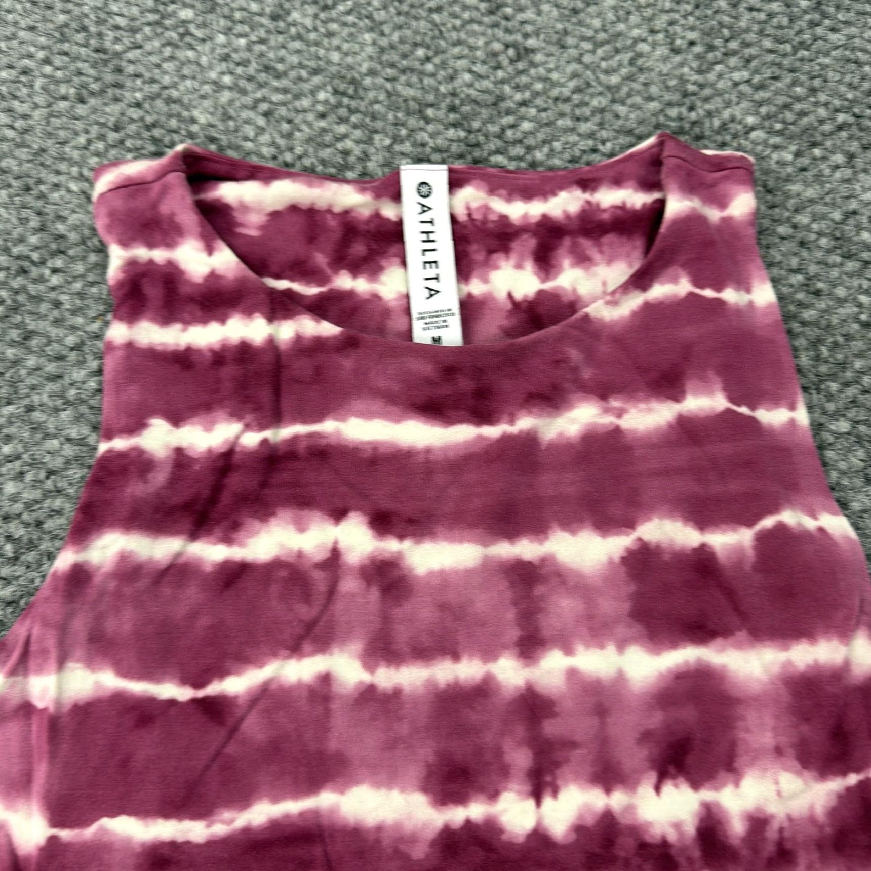 Athleta Athleta Dress Womens Medium Purple Tie Dye Sleeveless Modal Swing Tank Casual Size M / US 6-8 / IT 42-44 - 2 Thumbnail