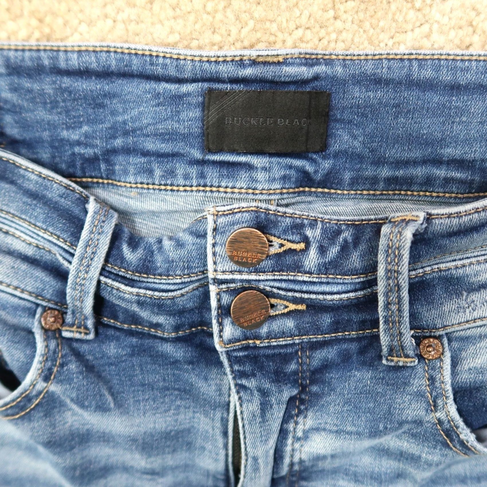 Buckle Black Buckle Black Jeans Bootcut 31x32 Women Blue High Rise Stretch Denim Tapered Slim 5-Pocket N/A Size 24" / US 00 / IT 34 - 3 Thumbnail