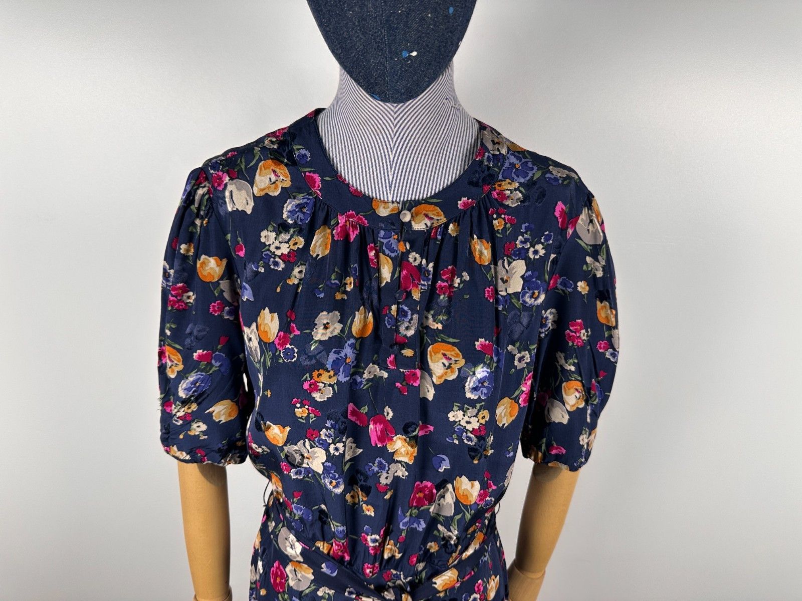Ralph Lauren Ralph Lauren Blue Floral Dress Black Label Size 6 Size M / US 6-8 / IT 42-44 - 2 Thumbnail