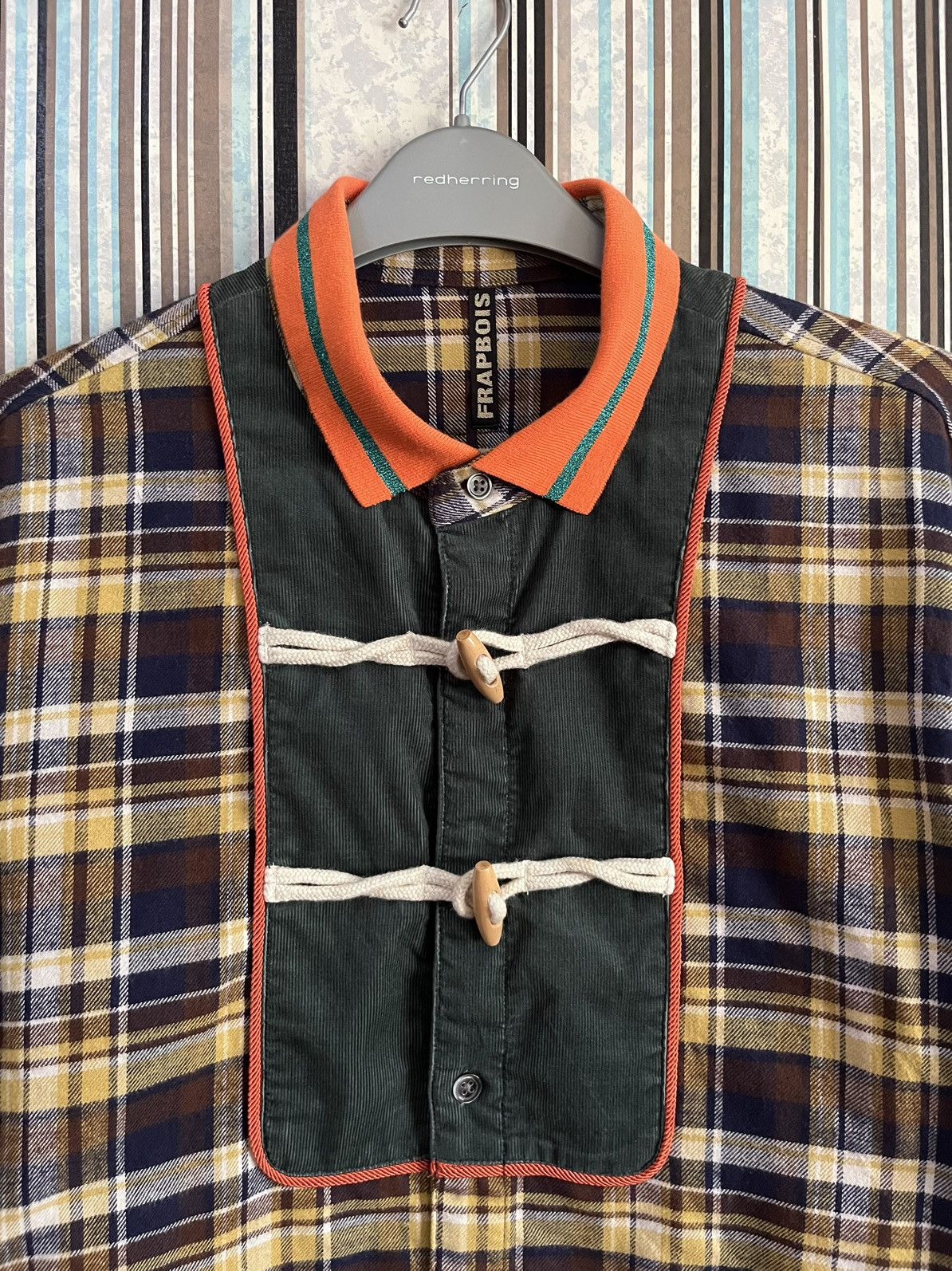 Issey Miyake Frapbois cheongsam corduroy checked #A2 Size US M / EU 48-50 / 2 - 4 Thumbnail