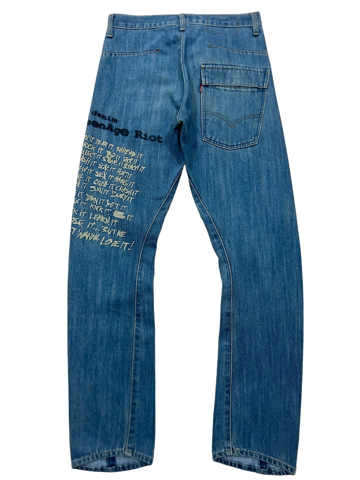 Levi's y2k Levis Engineered ‘TeenAge Riot’ Ads Poem Size US 28 / EU 44 - 1 Thumbnail