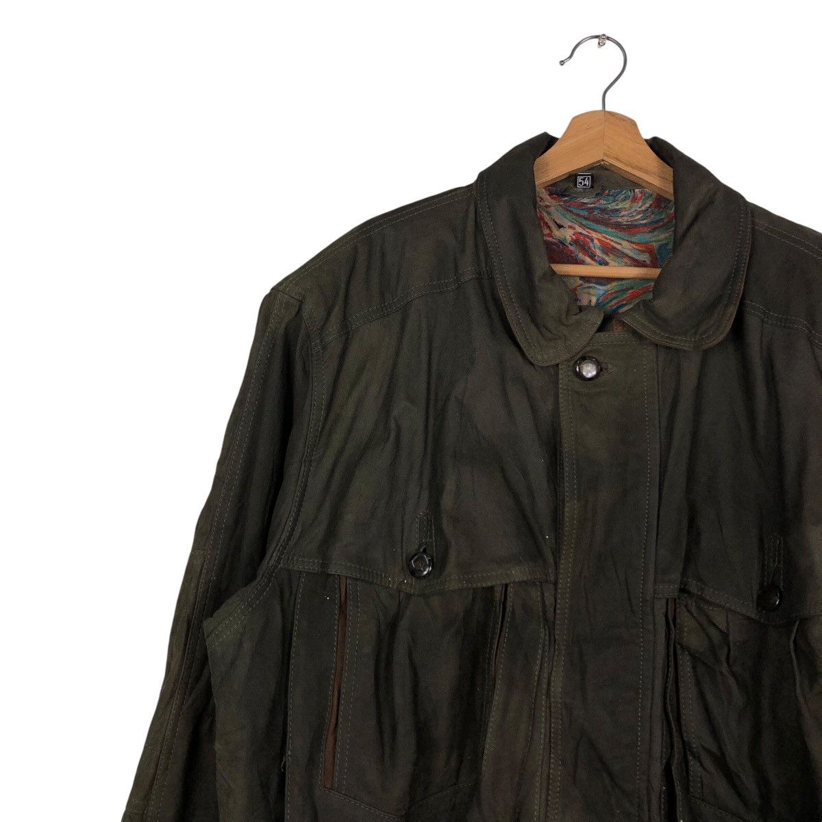 Japanese Brand × Vintage 📌Vintage Biker Bomber Leather Jacket Blanket Issey Miyake Size US L / EU 52-54 / 3 - 8 Thumbnail
