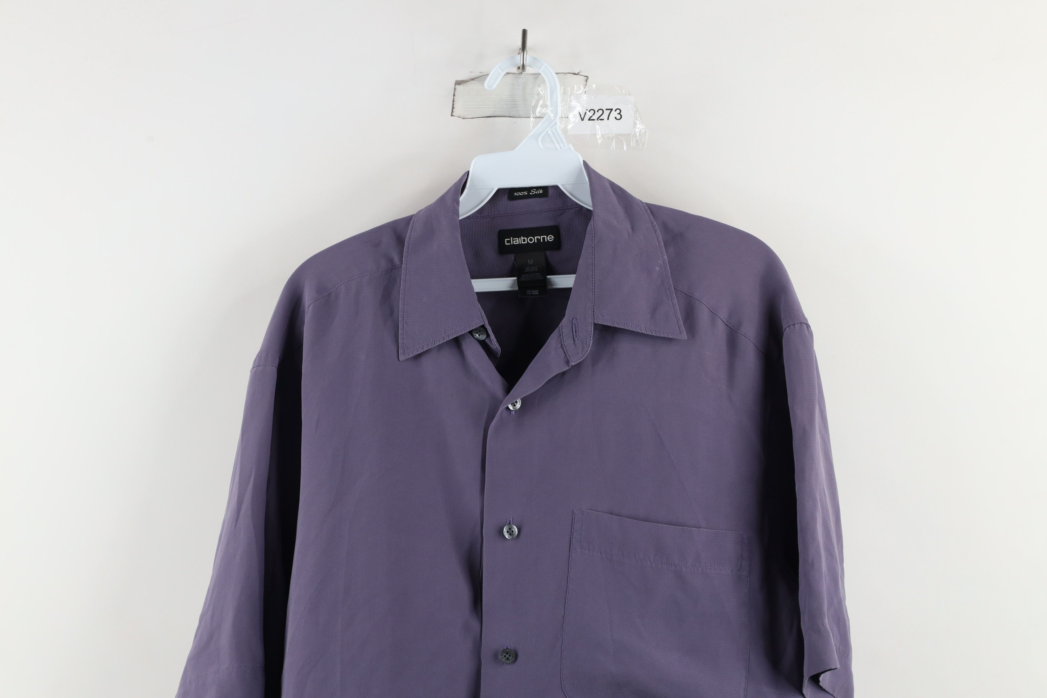 Vintage Vintage 90s Streetwear Silk Short Sleeve Button Shirt Purple Size US M / EU 48-50 / 2 - 2 Thumbnail
