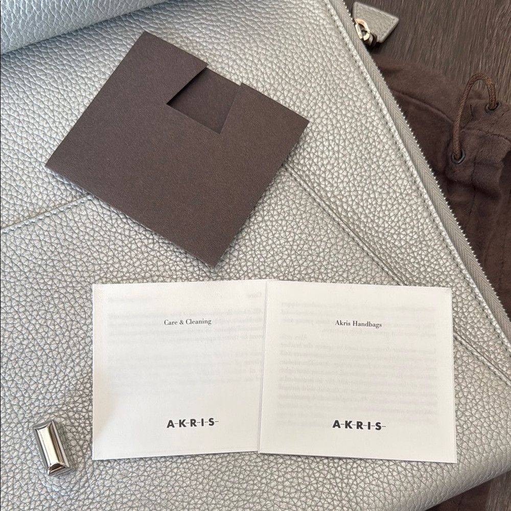 Akris Akris Silver Gray Clutch with Sleek Minimalist Design Size ONE SIZE - 4 Thumbnail