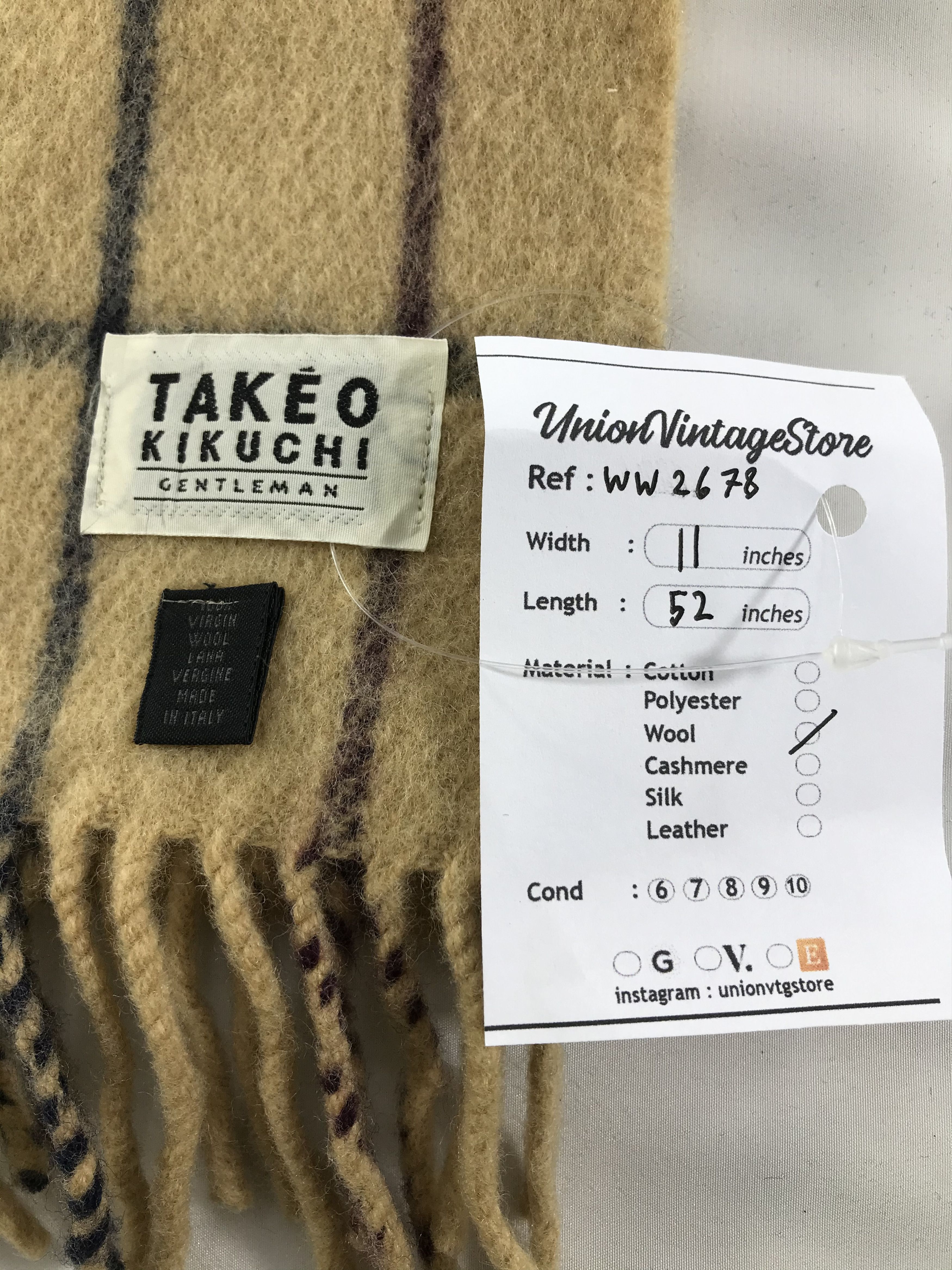 Takeo Kikuchi × Vintage Takeo Kikuchi Scarf / Muffler / Neckwear - WW2678 Size ONE SIZE - 5 Thumbnail