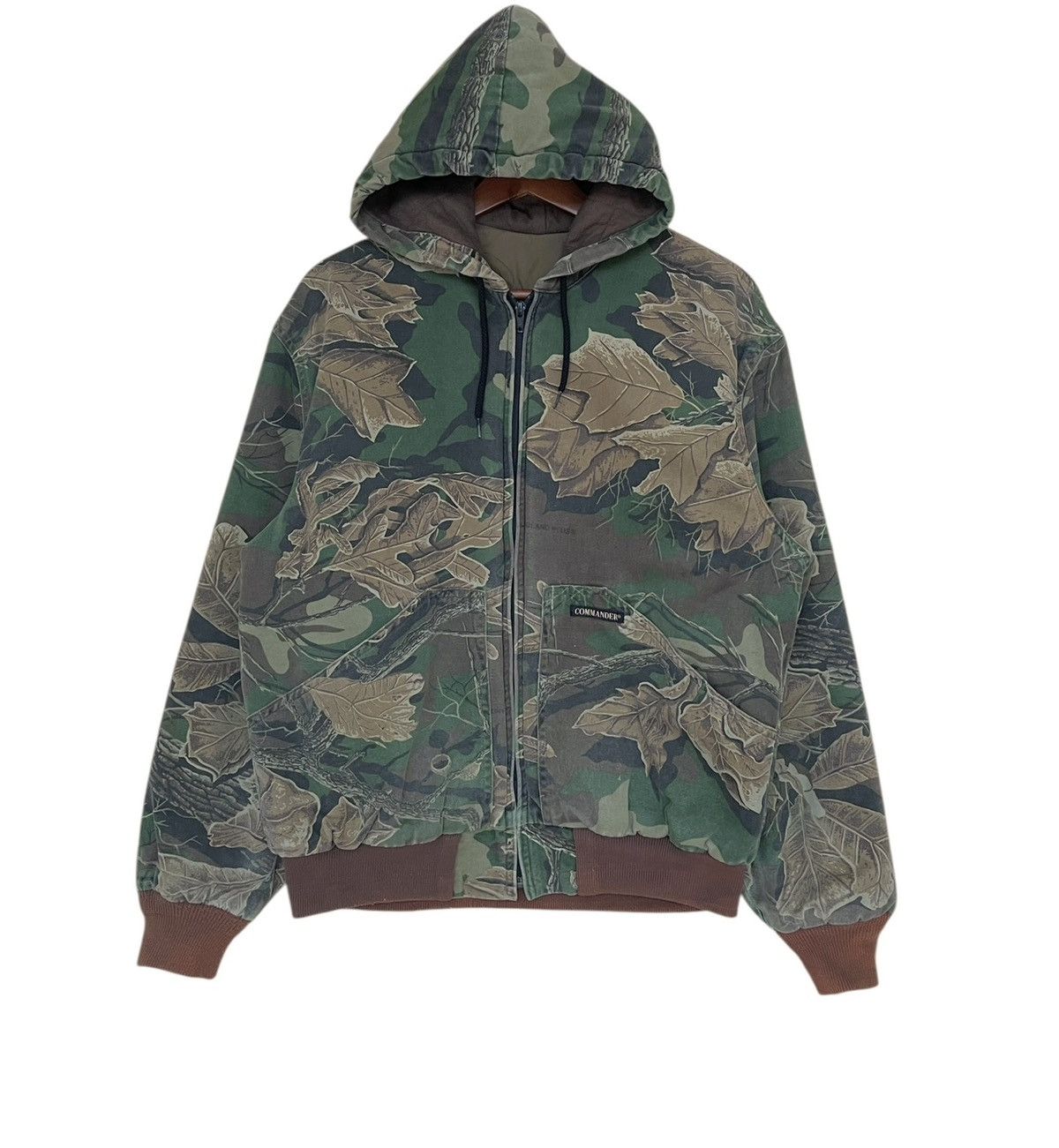 Vintage Vintage Brand Commander Hunting Zipper Hoodie 1990s Size US L / EU 52-54 / 3 - 1 Thumbnail