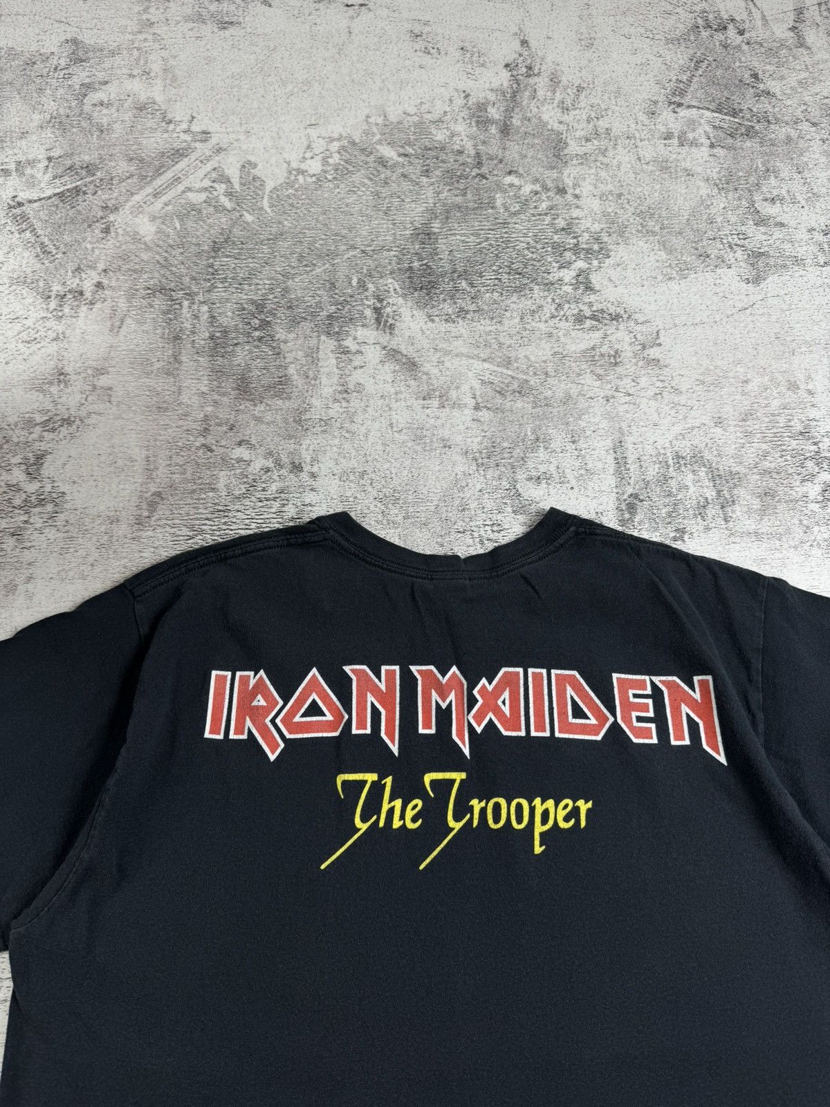 Iron Maiden Iron Maiden 00s The Trooper Rock Tour Rap Faded Merch Devil Band T Shirt Jersey Size US L / EU 52-54 / 3 - 11 Thumbnail