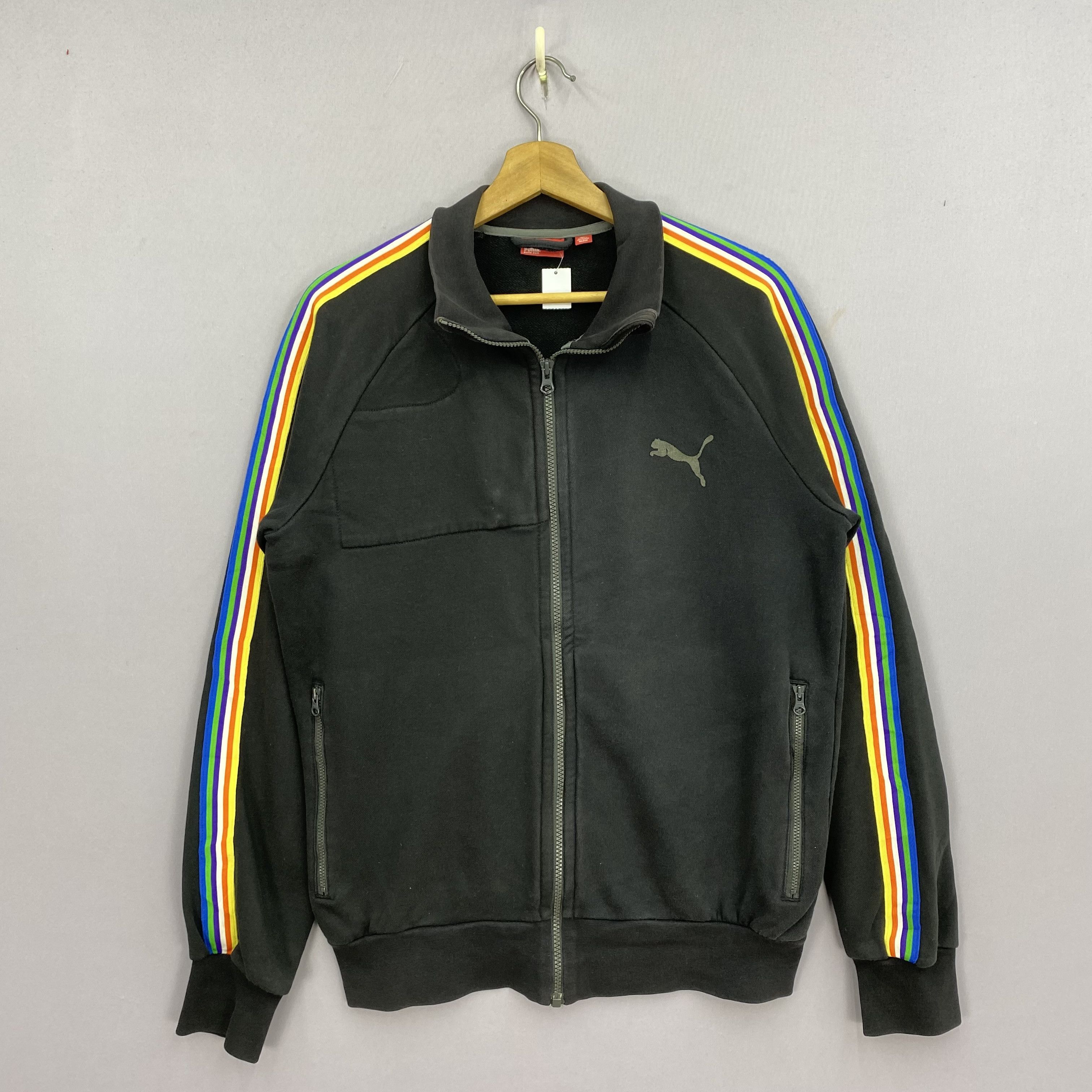 Puma Vintage Y2K Puma Rainbow Sweater Zipper Sweatshirt Jumper Size US S / EU 44-46 / 1 - 1 Thumbnail