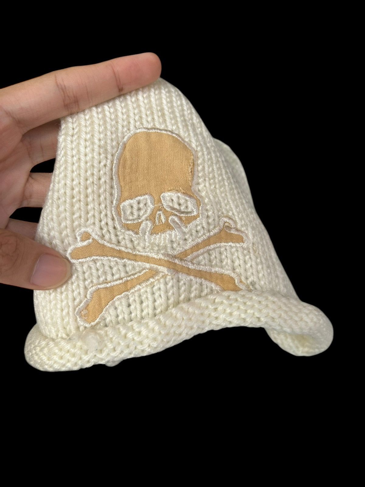 Japanese Brand × Kapital × Vintage Michael Klein Skull Knitted Big Beanie Hats Rare ☠️☠️ Size ONE SIZE - 7 Thumbnail