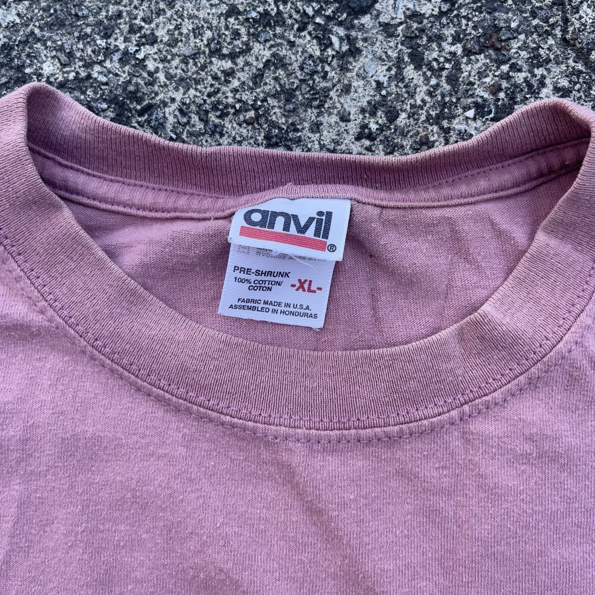 Anvil × Vintage Vintage 90s ANVIL Blank Salmon Shirt Size US XL / EU 56 / 4 - 4 Thumbnail