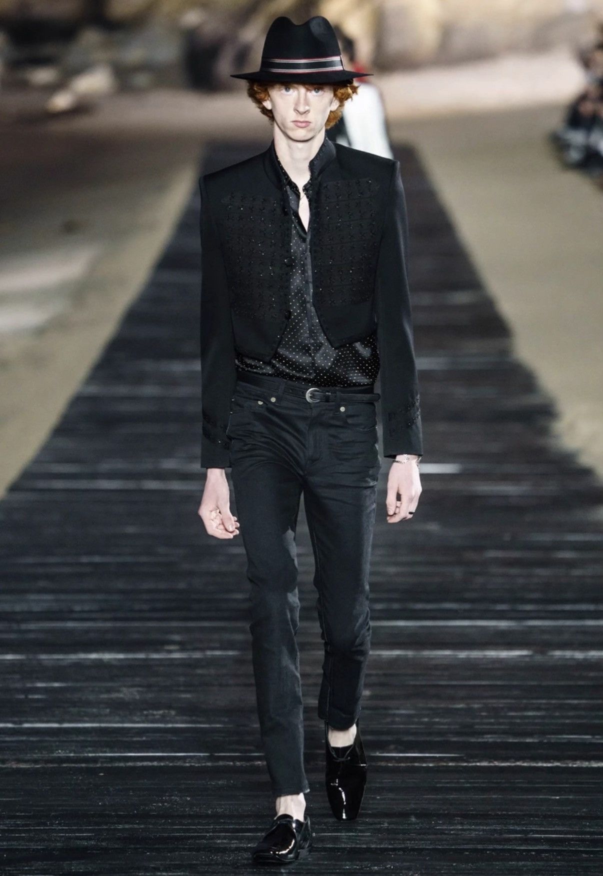 Saint Laurent Paris Saint Laurent 20SS Full-Studded Silk "Black Knight" Shirt Size US M / EU 48-50 / 2 - 9 Thumbnail