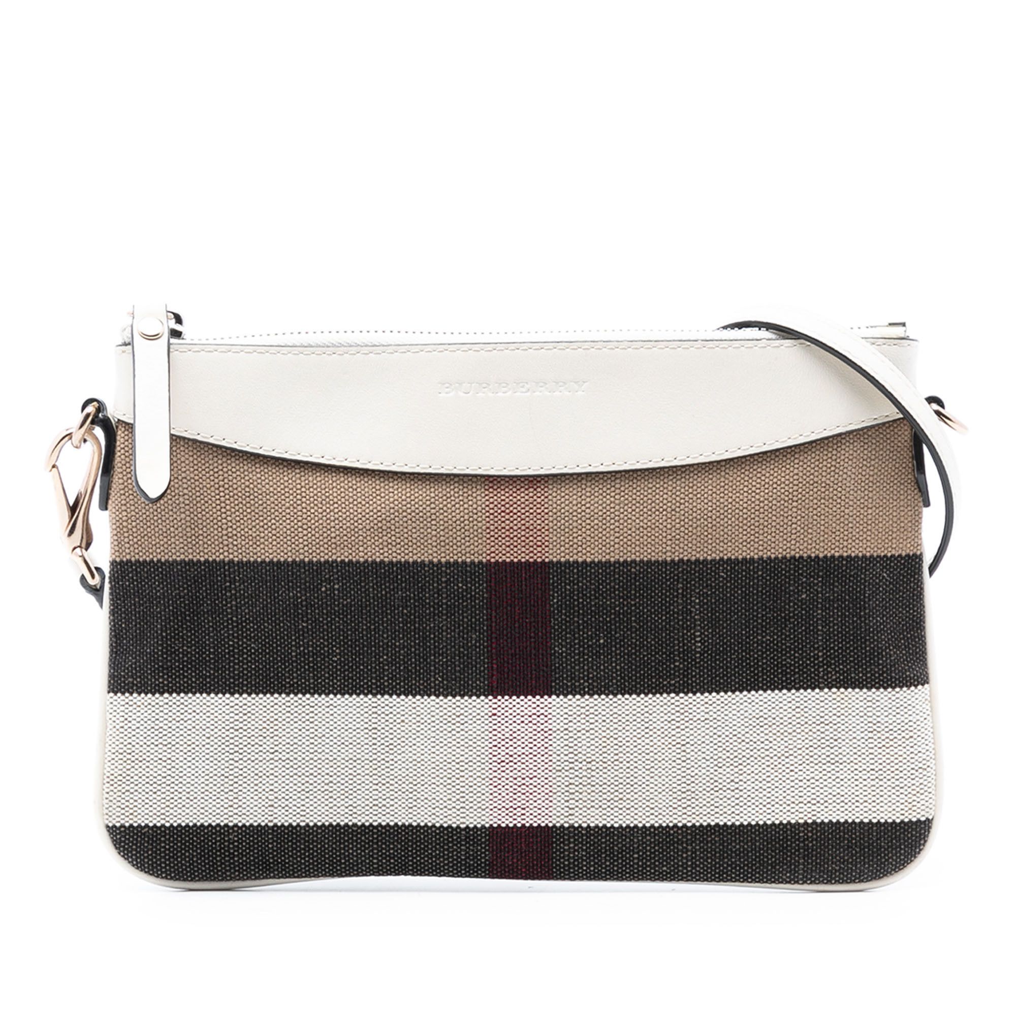 Burberry Burberry Mega Check Canvas Peyton Crossbody Size ONE SIZE - 1 Thumbnail