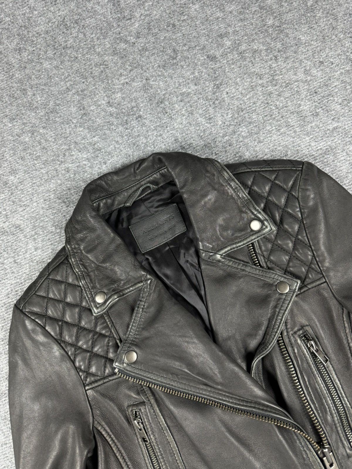 Allsaints × Genuine Leather Allsaints Rampones Leather Jacket Size M / US 6-8 / IT 42-44 - 4 Thumbnail