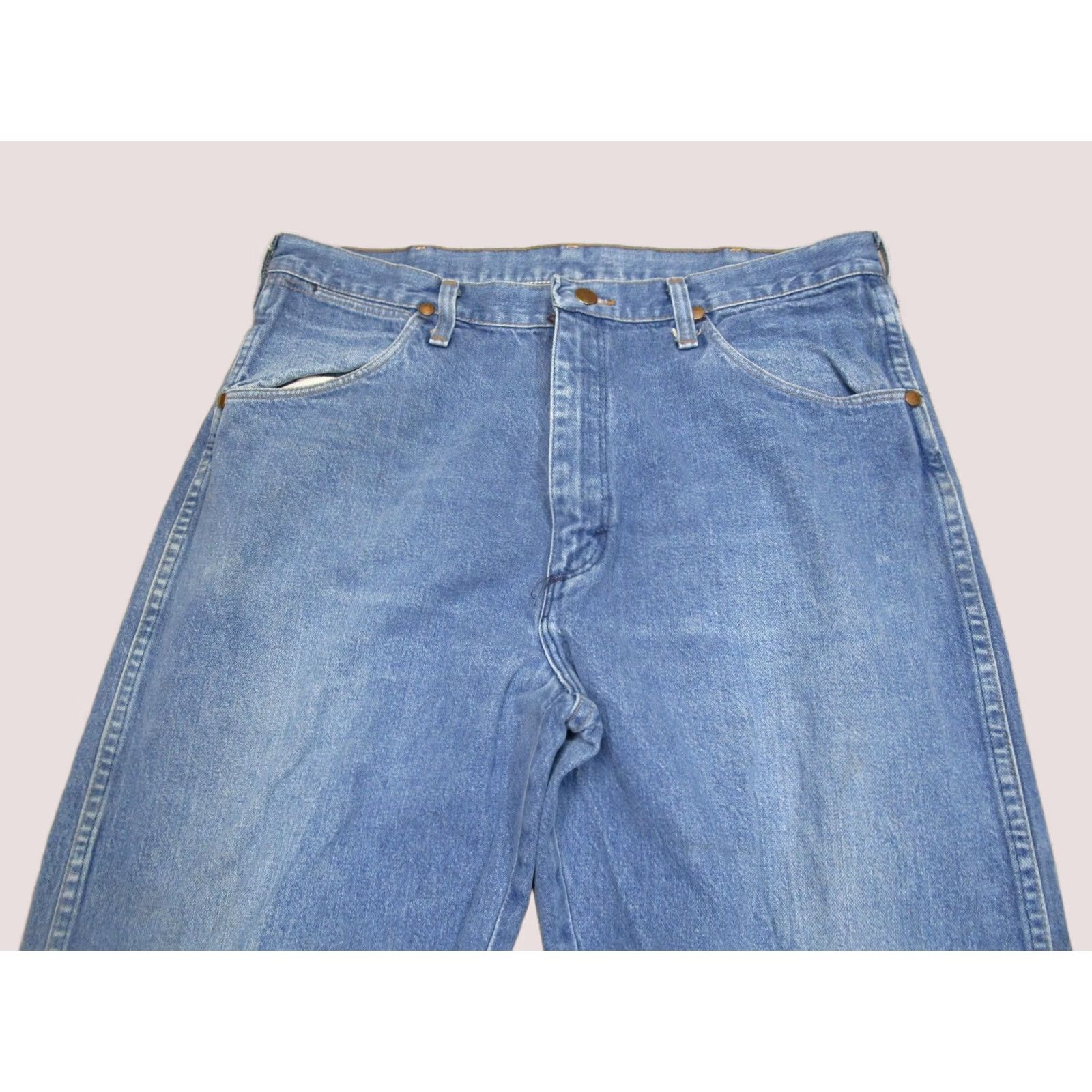Wrangler Wrangler Jeans Men 34x33 Blue Cowboy Cut Original Fit Western Jeans Faded Size US 34 / EU 50 - 1 Thumbnail