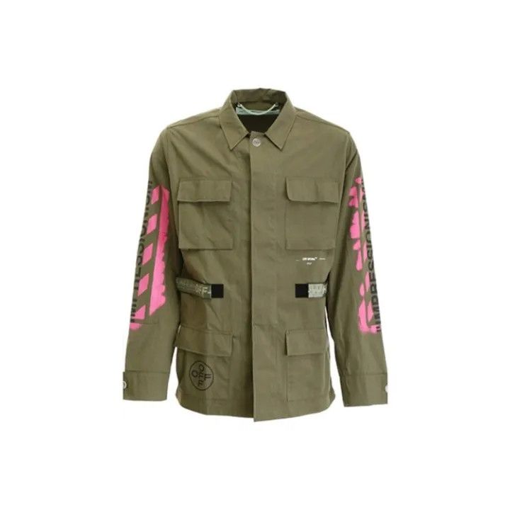 Off-White Off-White Green Cotton Blend Jacket 0079 Size US XS / EU 42 / 0 - 1 Thumbnail
