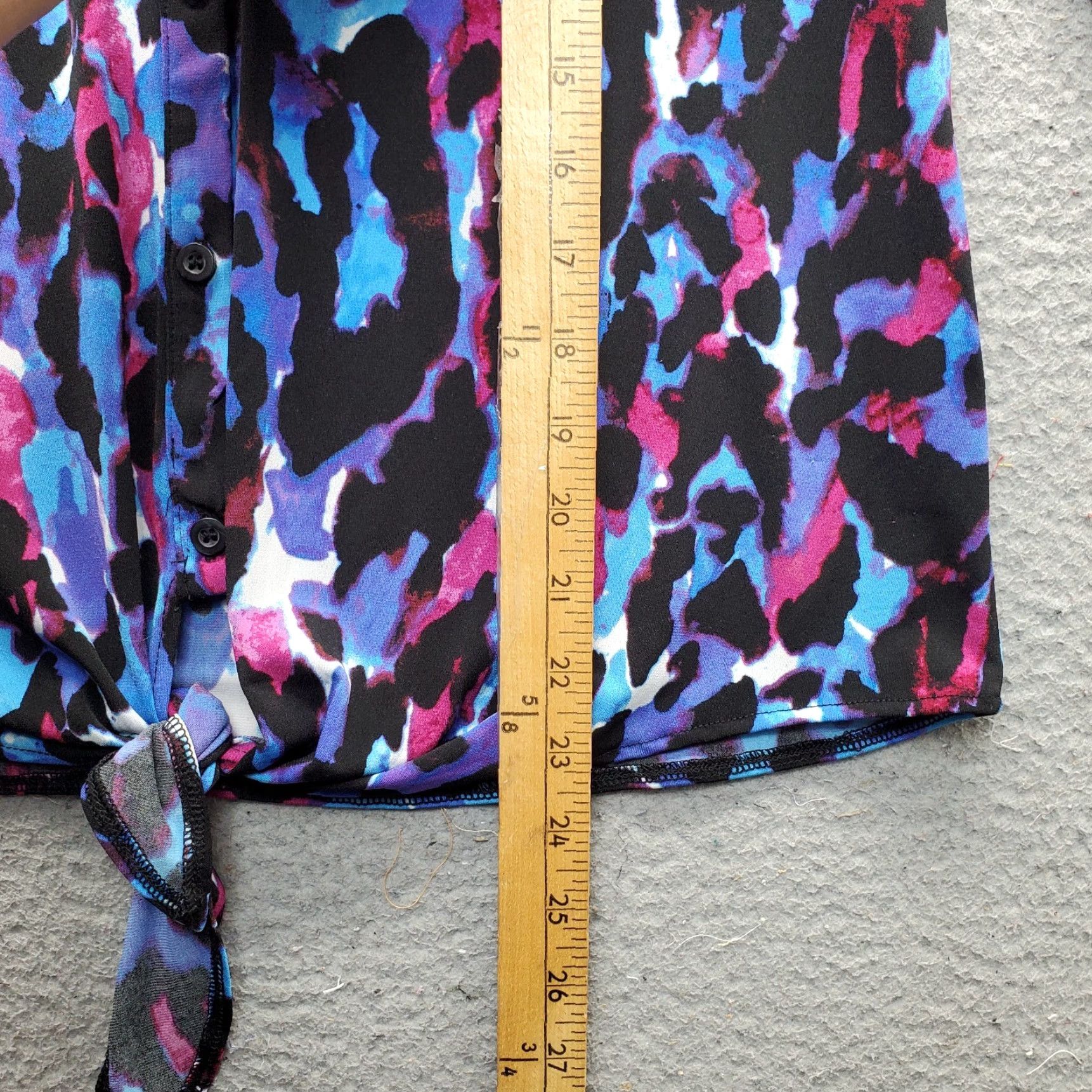 Vintage Dana Buchman Blouse Womens Small Leopard Print Knot Hem Button Front Shirt Size S / US 4 / IT 40 - 3 Thumbnail