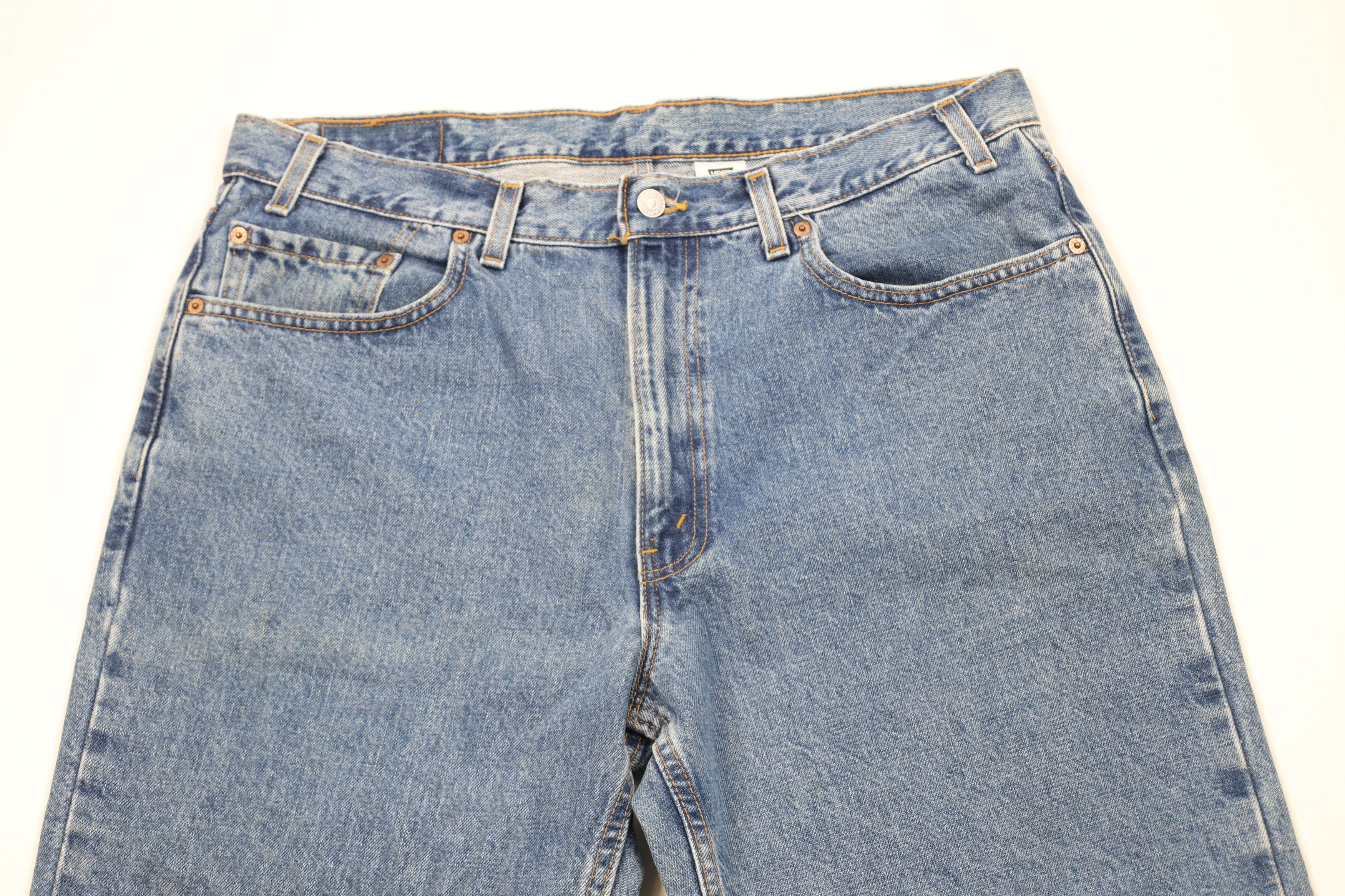Levi's × Vintage Vintage 90s Levis 550 Relaxed Fit Denim Jeans Blue USA Size US 38 / EU 54 - 2 Thumbnail