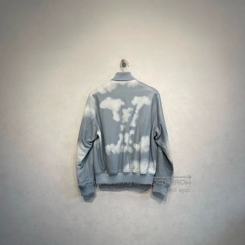 Louis Vuitton Louis Vuitton Blue Sky and White Cloud Show Leather Jacket Size US M / EU 48-50 / 2 - 2 Thumbnail