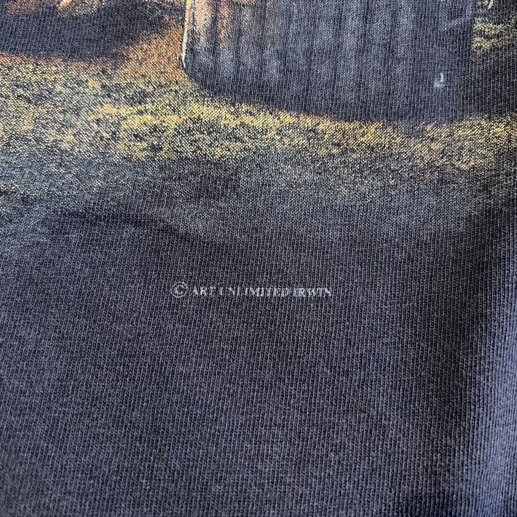 Vintage VINTAGE Art Unlimited Camping Black Bear All Over Print T Shirt XL Men Graphics Wildlife Moon Animals Size US XL / EU 56 / 4 - 4 Thumbnail