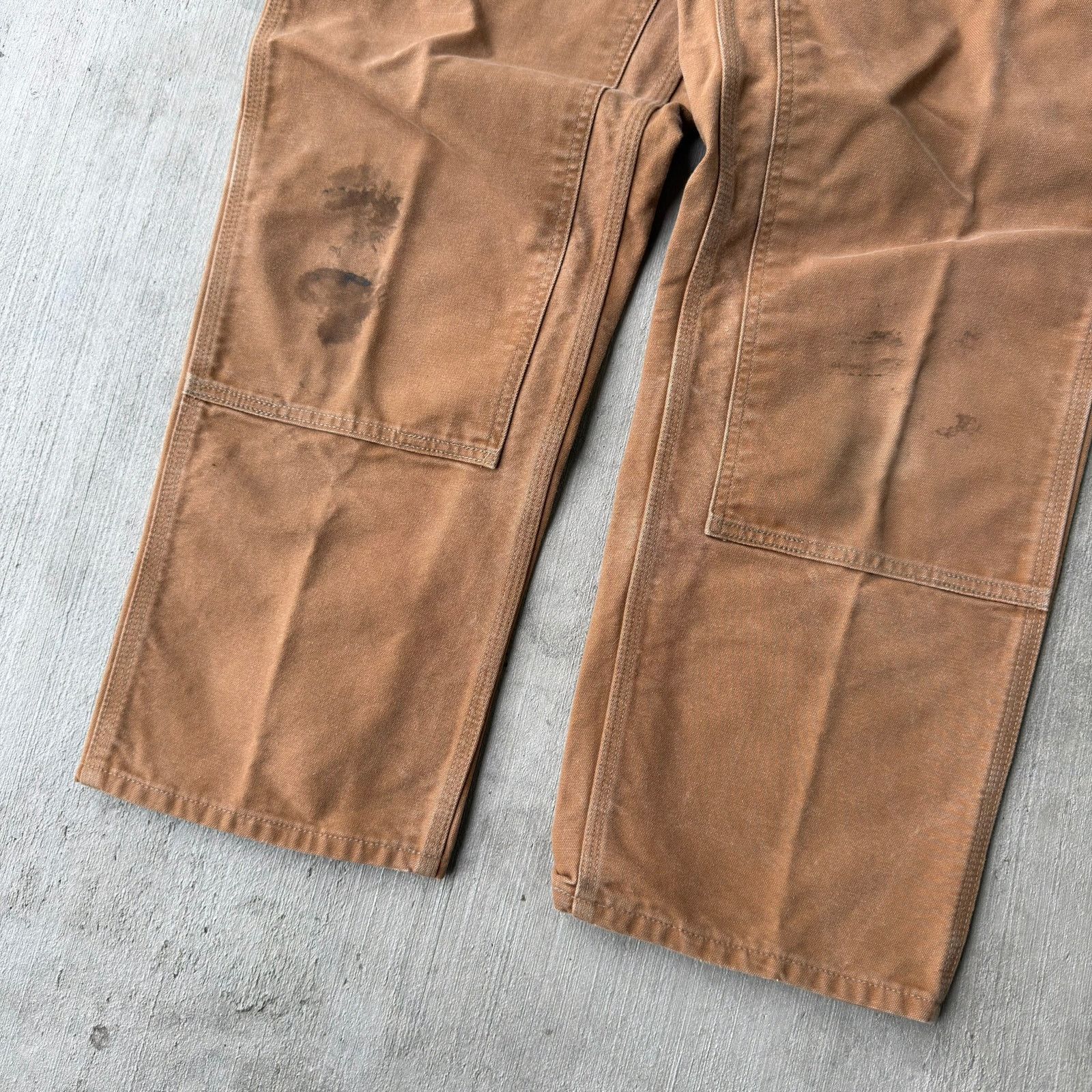 Carhartt × Vintage Carhartt brown double knee work wear carpenter pants Size US 35 - 3 Thumbnail