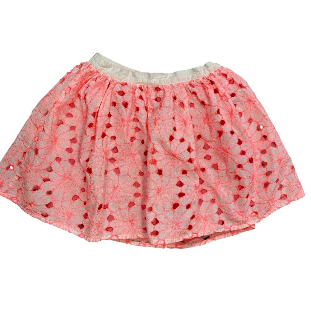 Other Cat & Jack Cotton Eyelet Orange Skirt Size L 10/12 Size 24" / US 00 / IT 34 - 1 Thumbnail