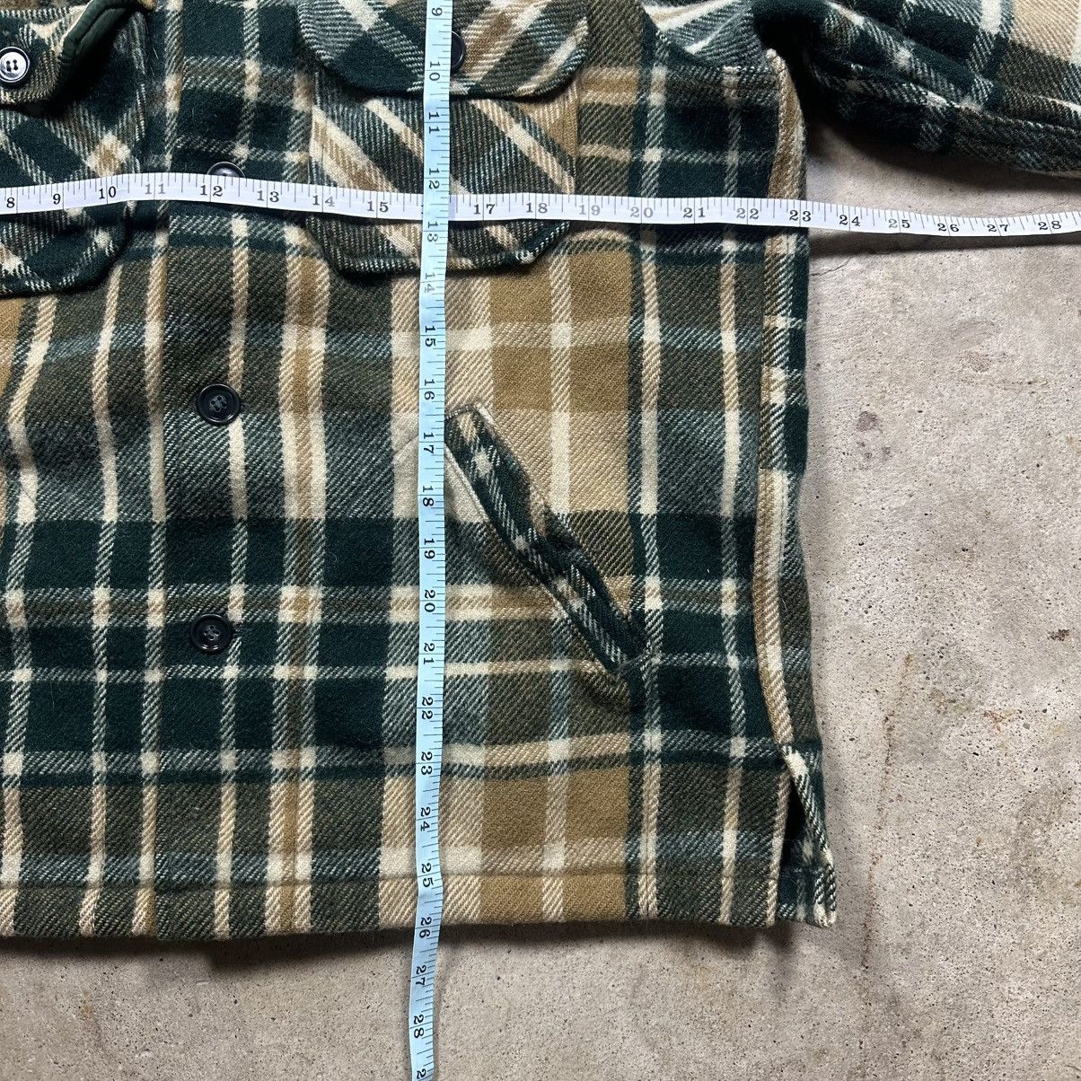 Woolrich Woolen Mills Vintage 70s Woolrich Green & Brown Plaid Wool Shirt Jacket Size US L / EU 52-54 / 3 - 6 Thumbnail